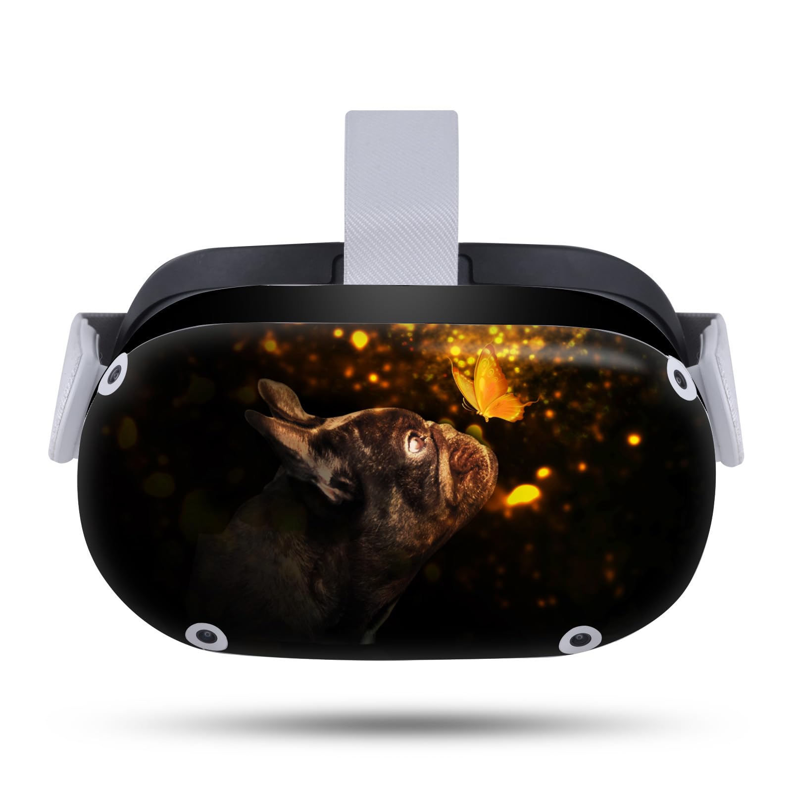 Head Case Designs Officially Licensed Klaudia Senator Butterfly French Bulldog Vinyl Sticker Skin Decal Cover Compatible with Meta Quest 2