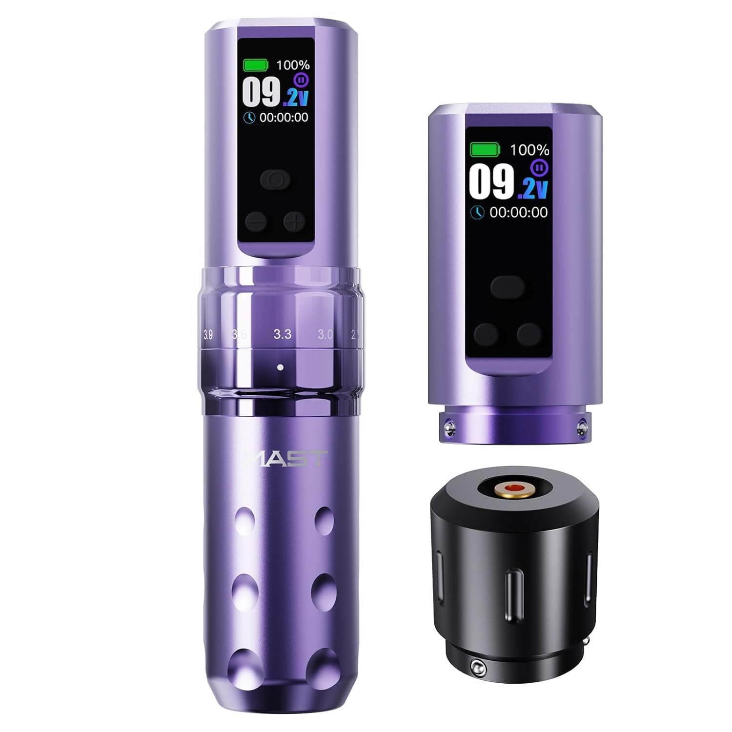 Mast Fold2 Pro Kabellose Tattoo Maschine Pen Rotary Tätowiermaschine Tattoo Gun 7 Strokes Length 2000mAh Batterie Powerful Motor by Mcore Smart Display Screen für Pro Artists (WQP-076-11)