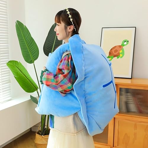 Miniatura 3 de Srutirbo Chaleco de almohada de concha de tortuga, 47.2 pulgadas, almohada de felpa de tortuga de peluche de tortuga, disfraz para cosplay de