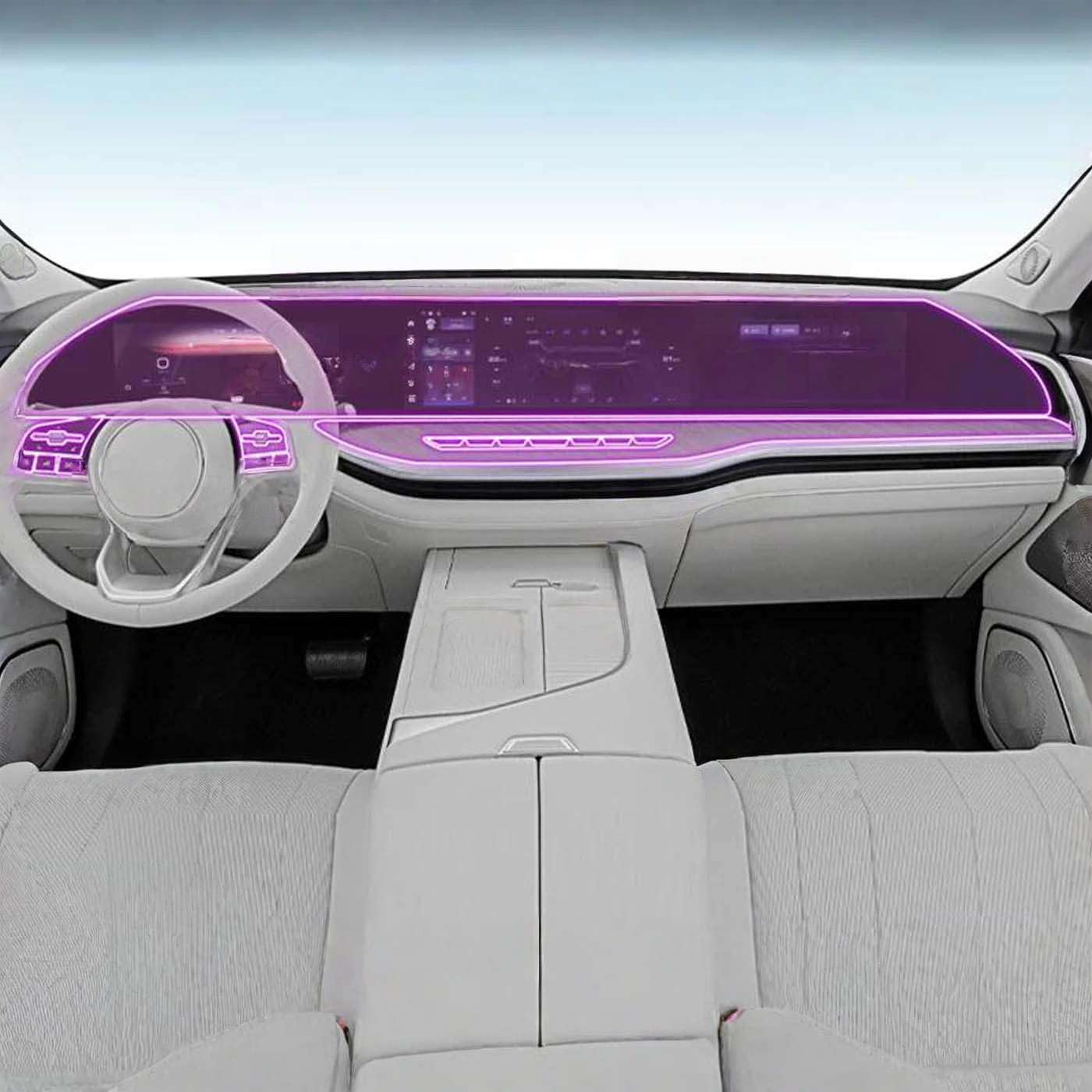 Car Interior Center Console Instrument Dashboard Protective Film, for GWM WEY 07 2024 Anti-Scratch Sticker