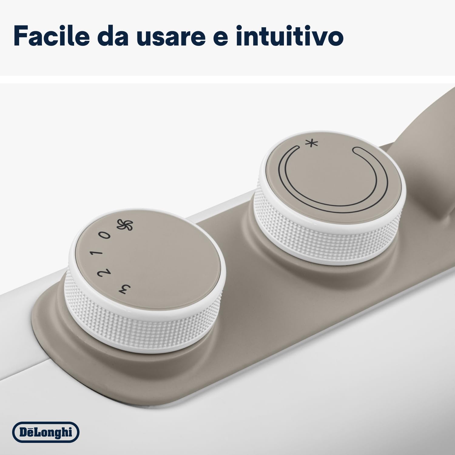 Termoventilatore - DELONGHI - Metallo - 2000 W max - Posizione verticale e orizzontale - Silenzioso (43 dB)