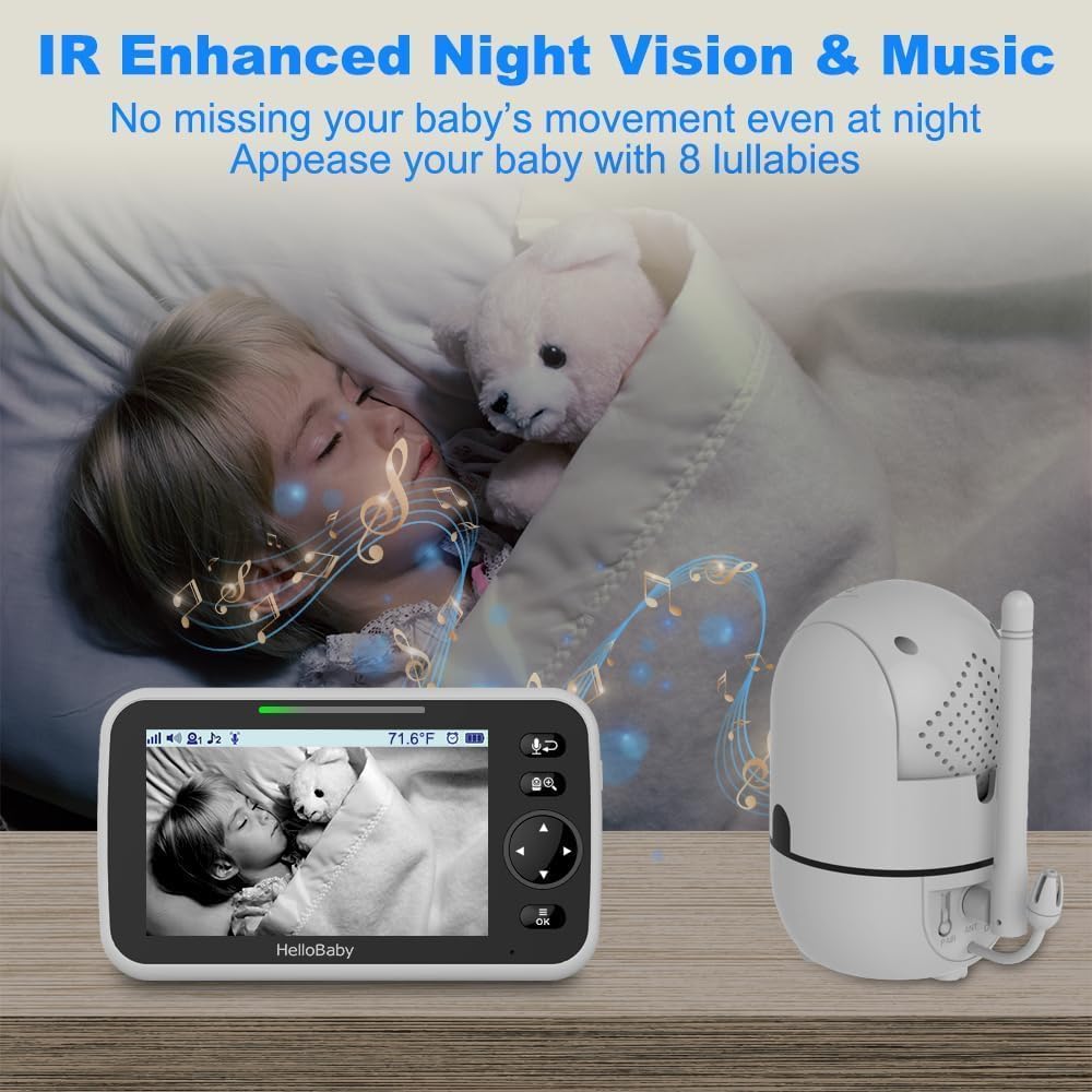 Babyfoon - Met Camera - Spraakfunctie - Babyfoons - Babyfoon Camera Spraakfunctie Babyfoons Babyfoon Camera Babyfoon Met Camera En App Camerabeveiliging Geluid En Bewegingsdetectie Nachtvisie Wit