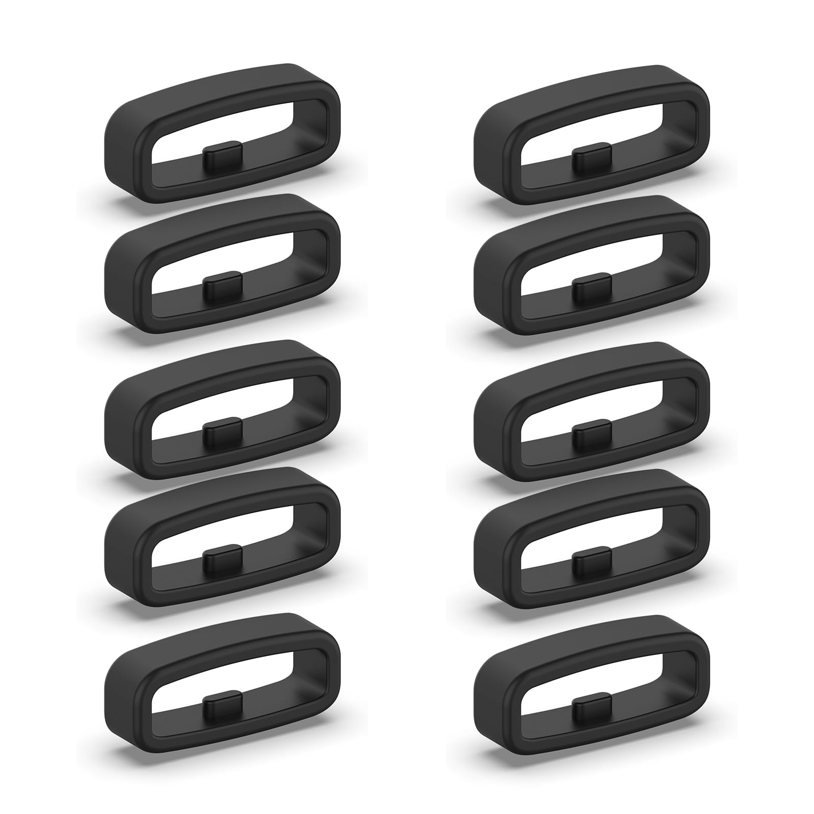 YIBOZI 10 Pieces Silicone Fastener Ring 18mm /20mm /22mm Wristband Keeper Smartwatch Strap Retainer Holder Replacement Accessory