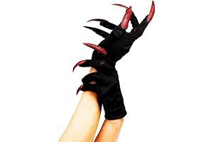 Soochat Halloween Witch Gloves with Glitter Nails Paw Gloves