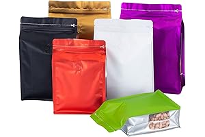 Resealable Bags Mylar eco Food Save Zipper Colored Heavy Duty Baggies