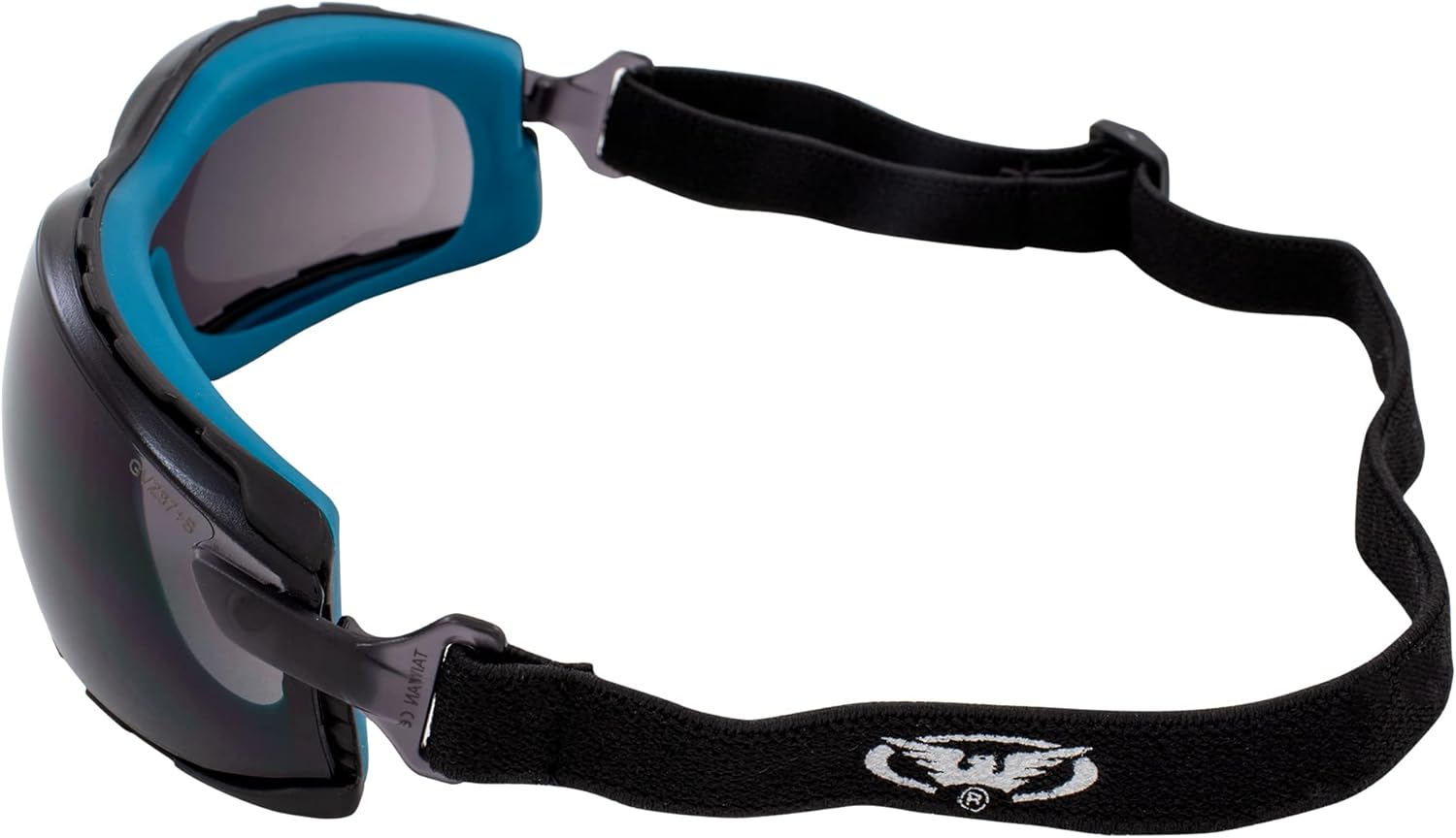 Global Vision Sunn Up Motorcycle Safety Goggles ANSI Z87.1 Scratch-Resistant Anti-Fog 2 Pair Gray Frame w/Clear Lens & Blue Frame w/Smoke Lens - Image 6