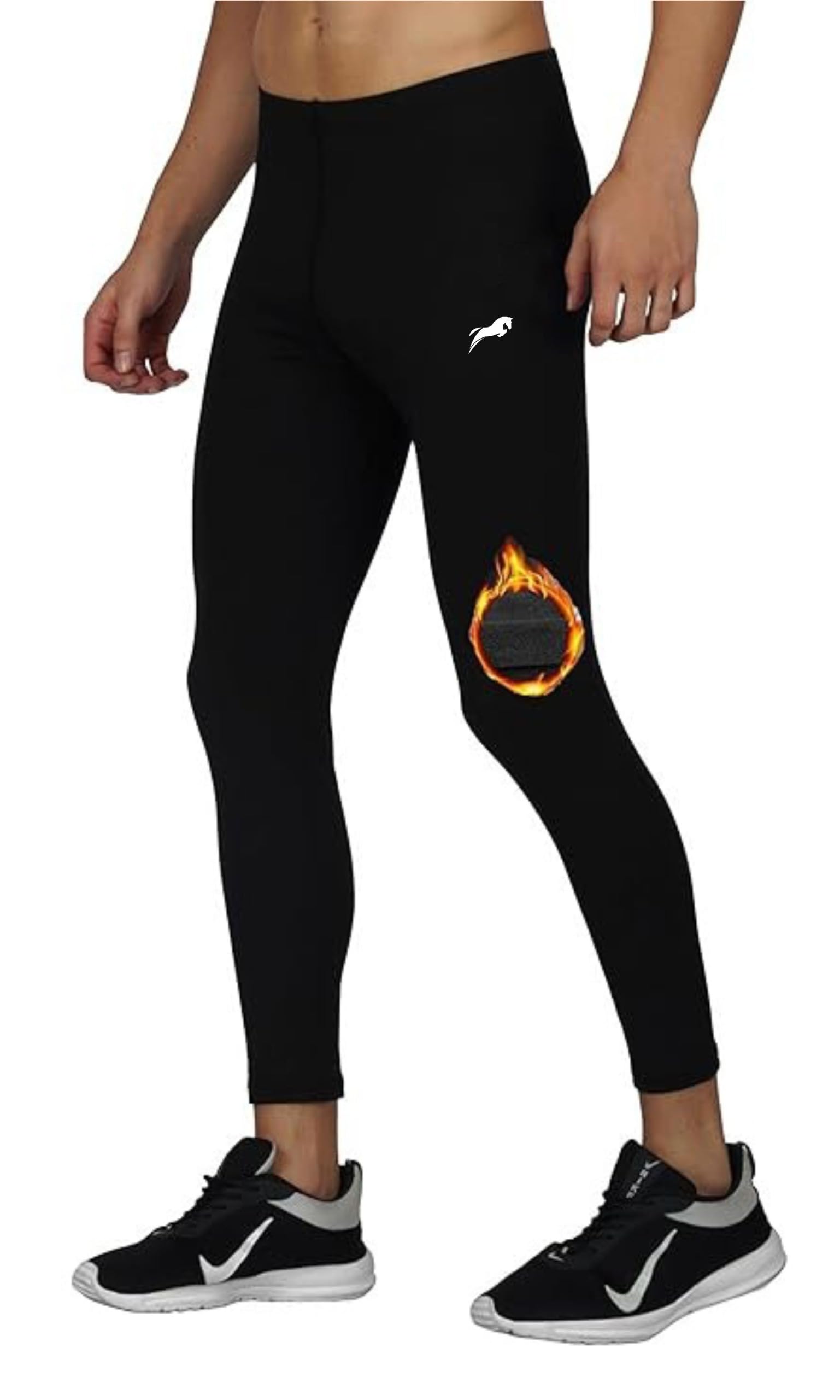 just rider Thermal Compression Pants for Men Football Running Tights Base Layer Leggings-picture-30
