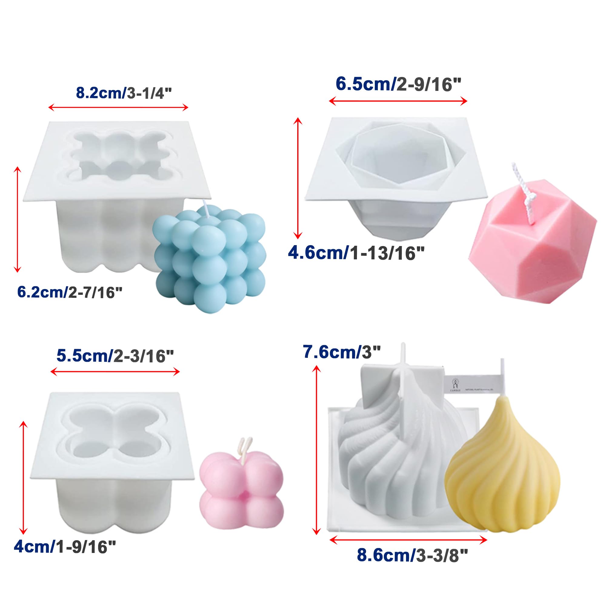Kerzenform Bubble Kerzen Kit – 6 Silikonformen, Dochte & Zubehör, DIY Für Kerzen, Seife, Backwaren