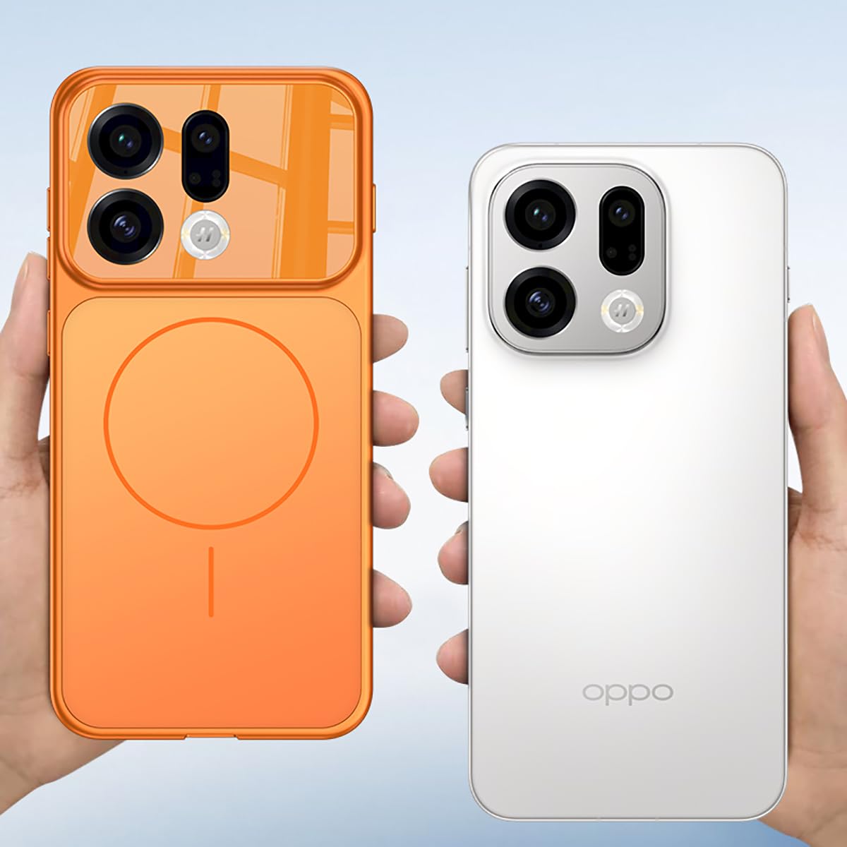 COQUE Custodia Find X9, copertura completa della fotocamera, anello magnetico integrato per compatibilità con la ricarica wireless, custodia anticaduta per telefono per Oppo Find X9-Nero