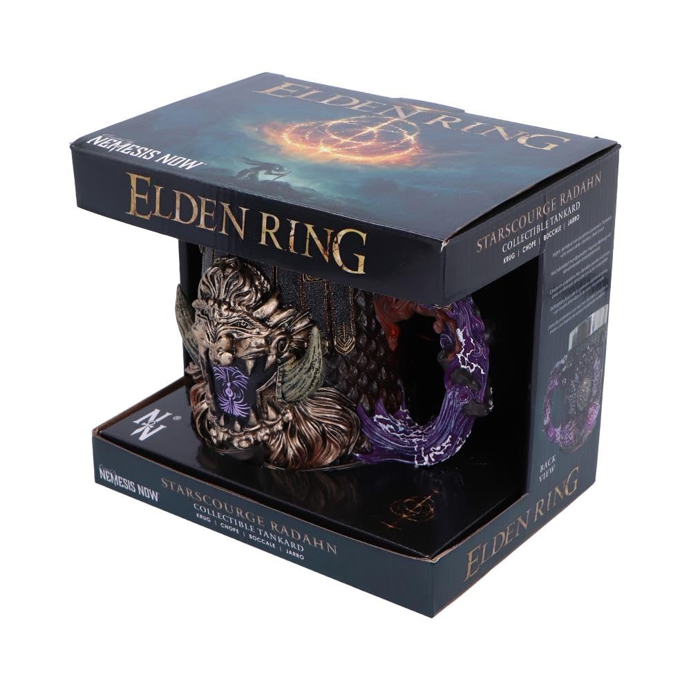 Nemesis Now Elden Ring Starscourge Radahn Tankard, żywica, oficjalny kubek do piwa Elden Ring, wyjmowana wkładka ze stali nierdzewnej, odlewana w najlepszej żywicy, fachowo ręcznie malowany