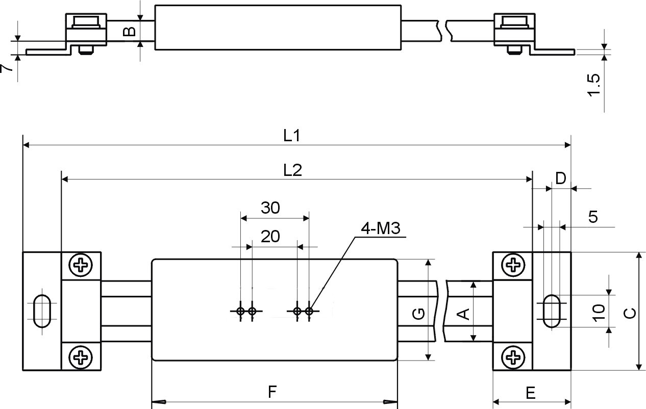 CNC QUALITÄT cyfrowa suwmiarka do zabudowy z aluminium – zakres pomiaru 1000 mm – zewnętrzny wskaźnik cyfrowy
