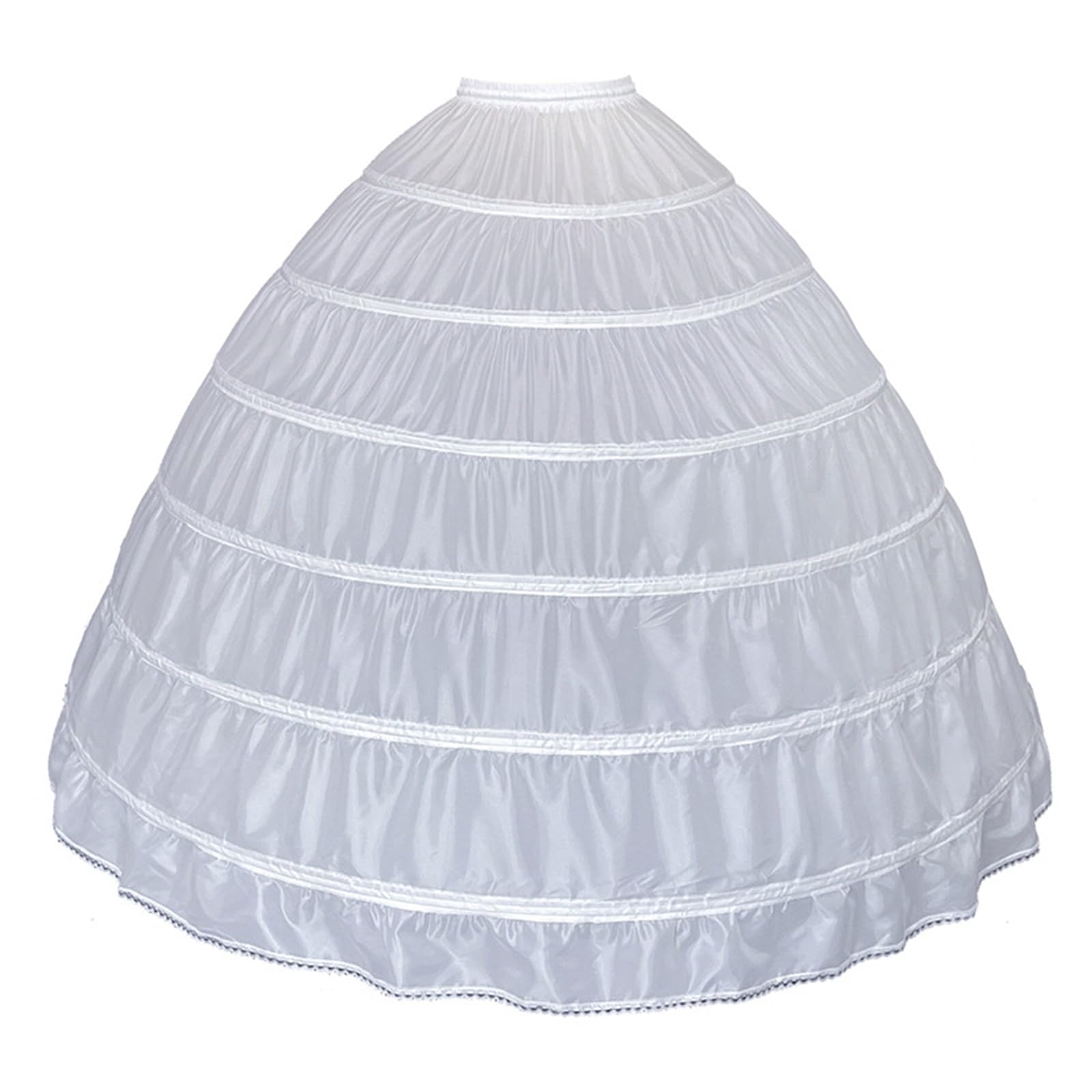 Photo 1 of LJXploreMax Women Crinoline A line Petticoat 6 Hoop Tulle Skirt Slip Under dress for Wedding Dress Ball Gown