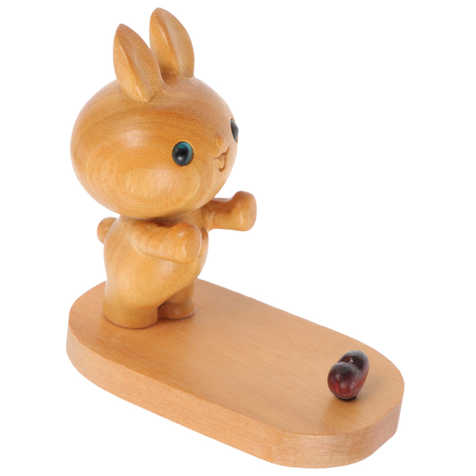 OSALADI 2pièces Support De Téléphone Bois Forme De Lapin Support De Bureau Pratique pour Smartphone Accessoire Décoratif Adorable pour Regarder des Films Et Passer des Appels Vidéo
