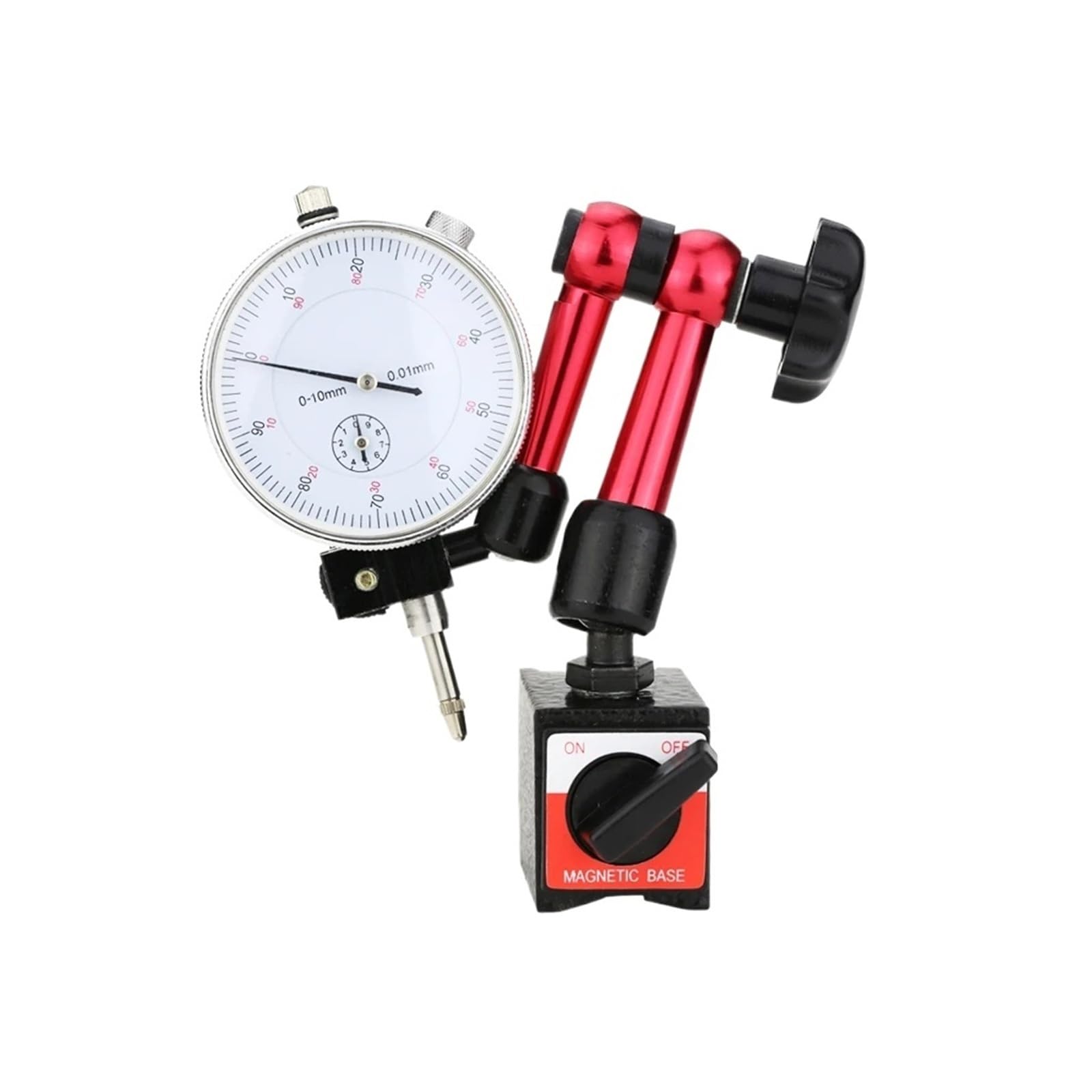 Indicador de Dial de palanca, soporte magnético, sondas de medición, soporte de indicador, Base magnética, comparador, herramientas for relojes, micrómetro, indicador de Dial(Digital Dial 12.7mm)