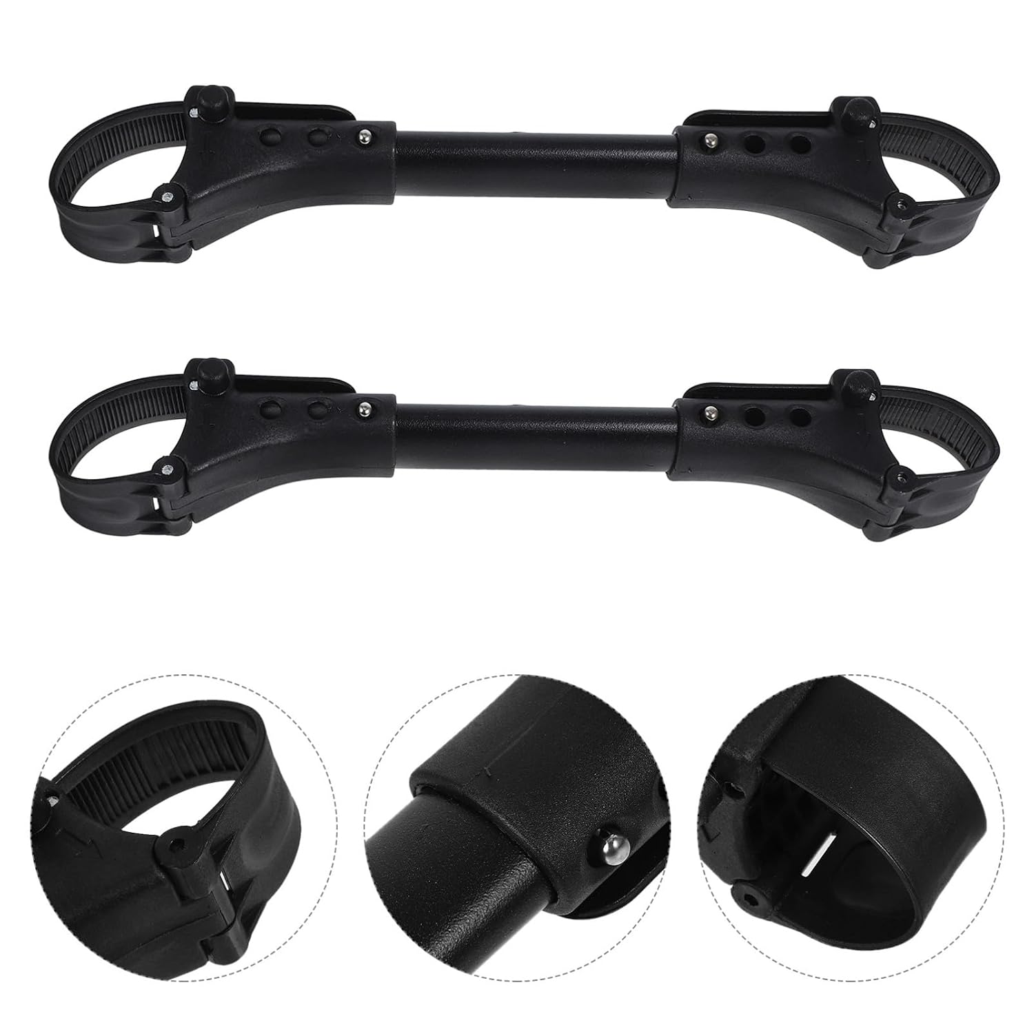 2pcs Twin Stroller Connector Adjustable Length Double Stroller Side by Side Connector for Outdoor Use 7.87 * 1.18 * 0.78in