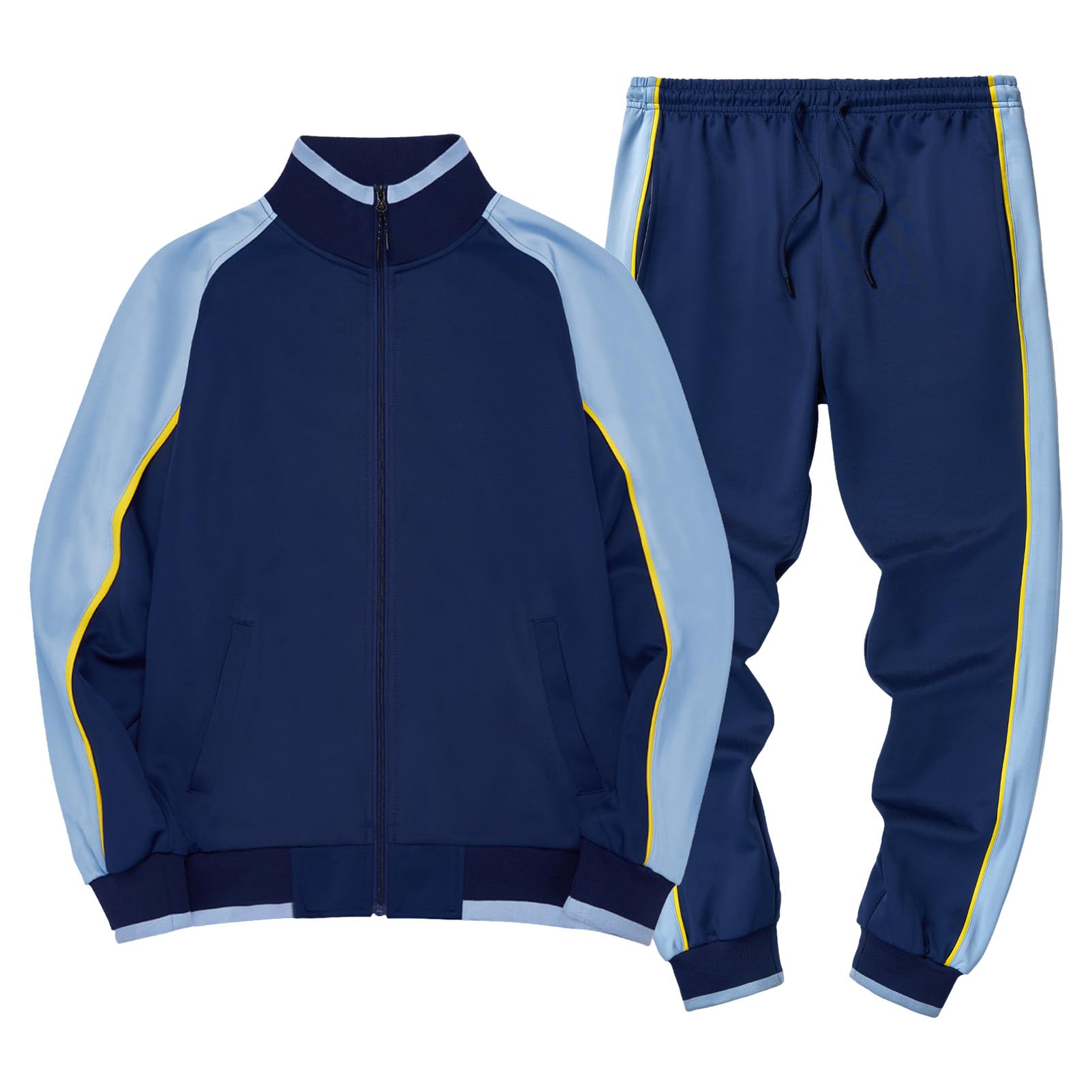 amropi Survêtement Homme Ensemble Veste Sweat et Pantalon Jogging Combinaison de Sport