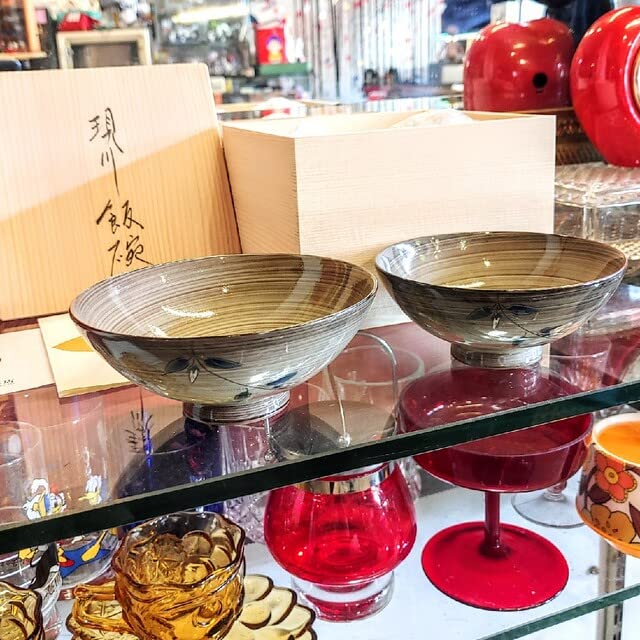 Amazon | 十三代 横石臥牛作 現川焼 臥牛窯 横石臥牛 夫婦茶碗 飯碗 