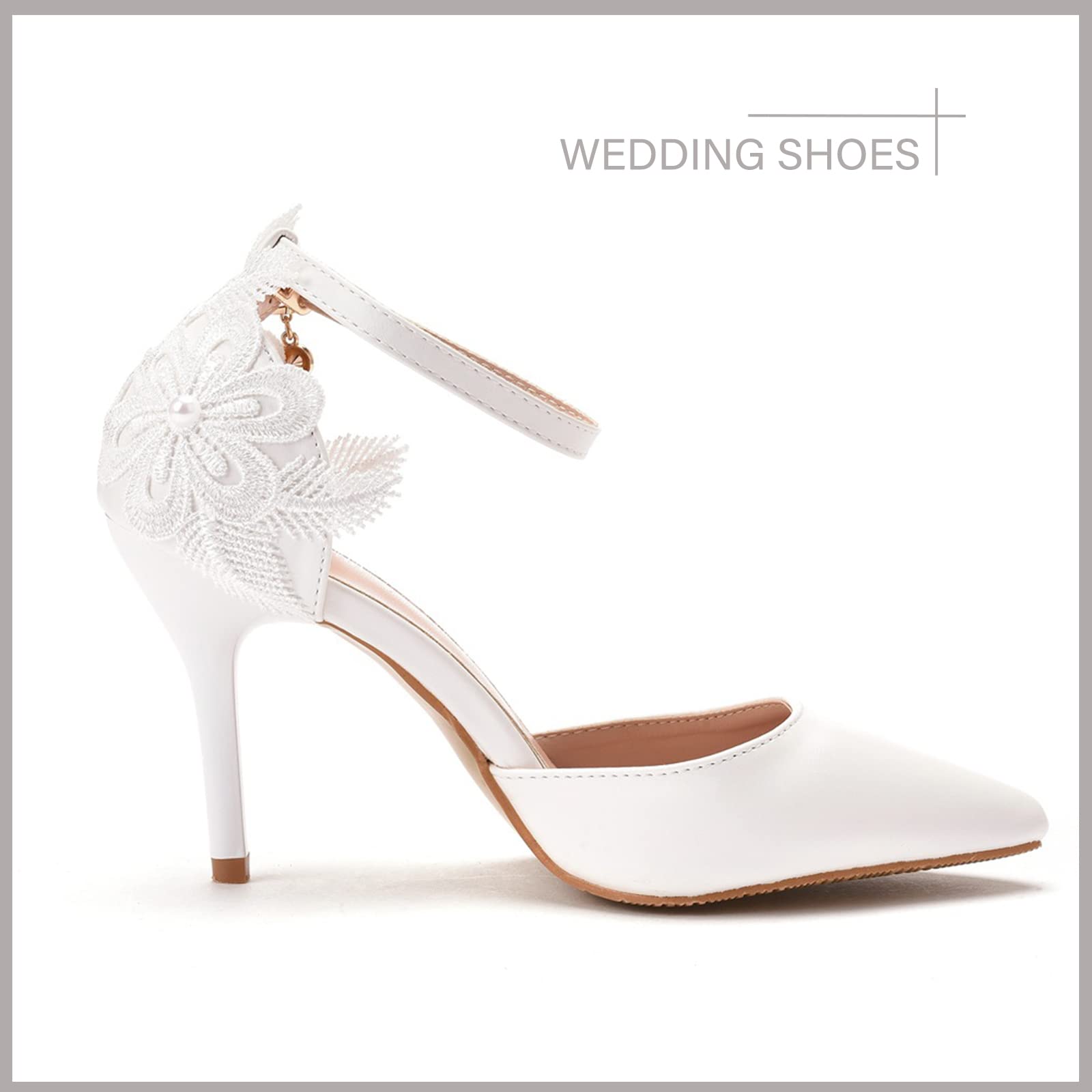 Zapatos de Novia para Mujer, Sandalias de tacón de Aguja con Temperamento Puntiagudo, Zapatos de Dama de Honor, para Bodas, Fiestas, Bailes, escenas de Lujo