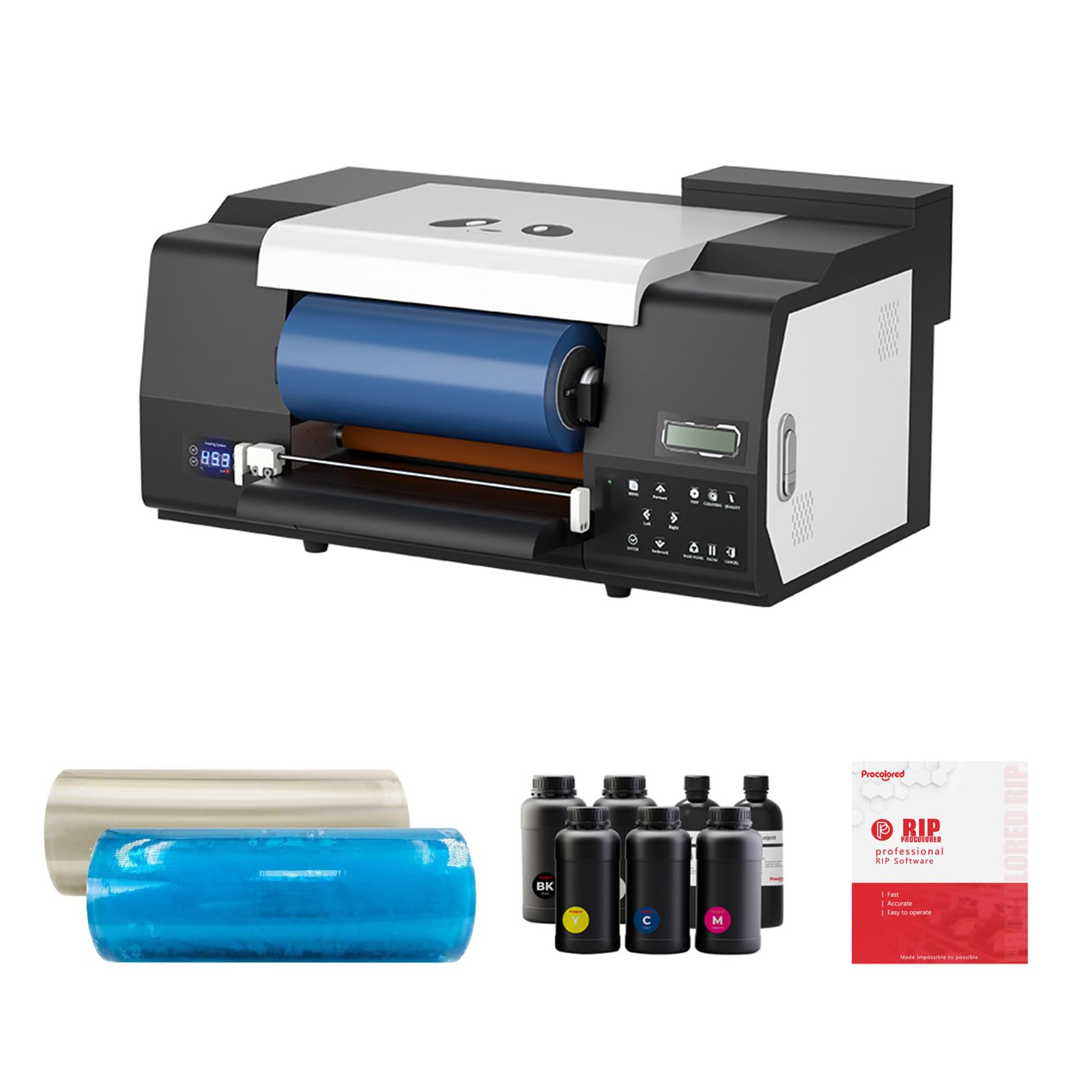 Procolored VF13Pro Stampante UV DTF 2 in 1 per Stampa e Laminazione di Adesivi, Doppia Testina XP600, Stampante UV Compatta per Trasferimenti su Tazze, Vetro, Metallo, Legno e Plastica