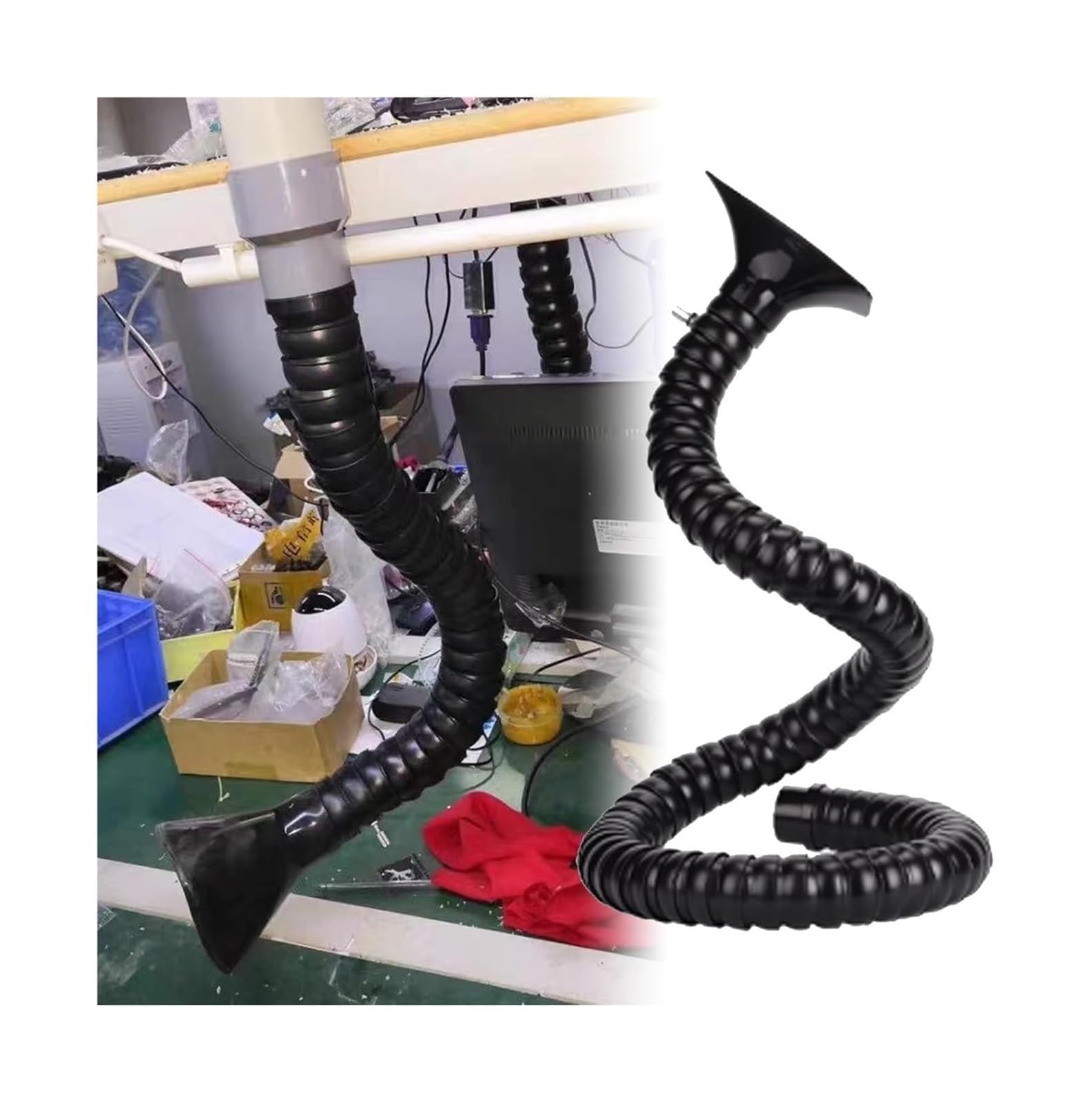 Welding Fume Exhaust Hose, Articulated Fume Extraction Duct Hose, Multiple Sizes(Od 75mm(3in),L 2m/6.5 ft)