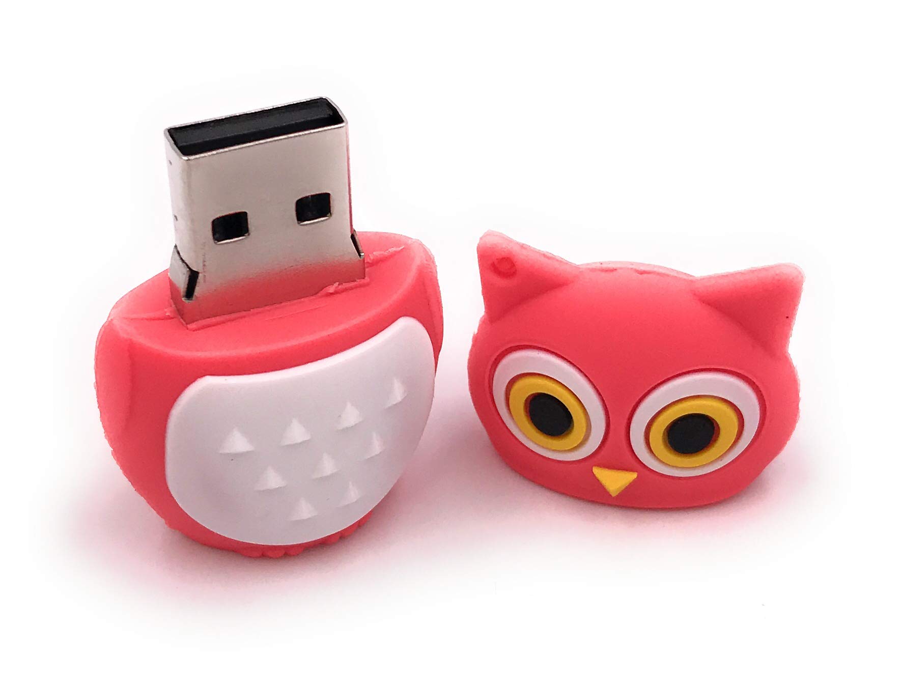 Onwomania Sowa ptak różowy pendrive USB w aluminiowym pudełku prezentowym 128 GB USB 3.0