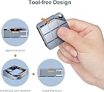 MAIWO portatif SSD 256GB Drive externe de l'État solide, USB 3.2 GEN 2 Type-C Jusqu'à 1050MB/s, Mini NVMe SSD avec 4K ProRes Vidéos pour iPhone Android iPad MacBook, Aluminium (gris)