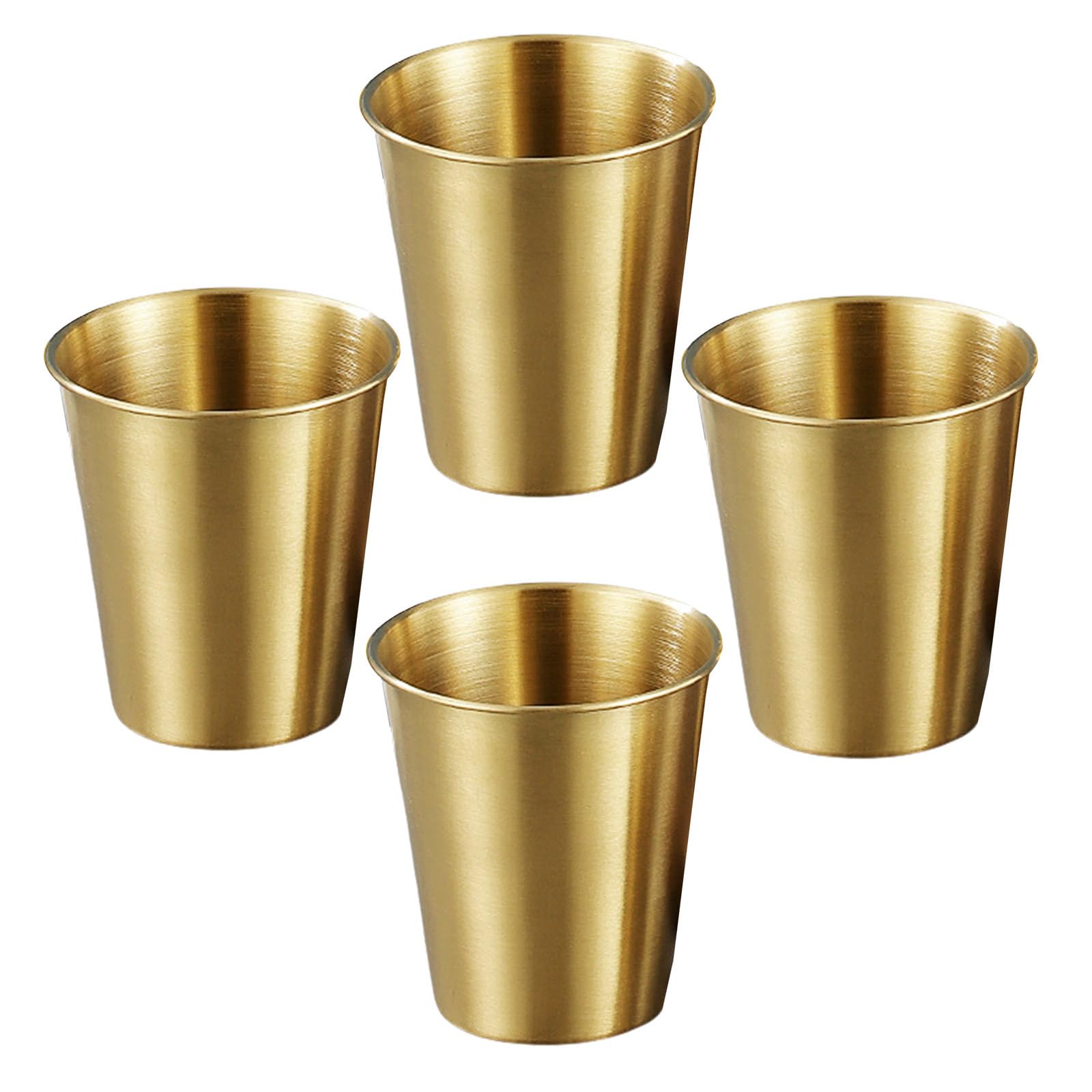 Obotsnoi 4Pieces Stackable Stainless Steel Kids Cups Kids Tumblers Sturdy and User Friendly Metal Cups for School and Picnics Children Safe