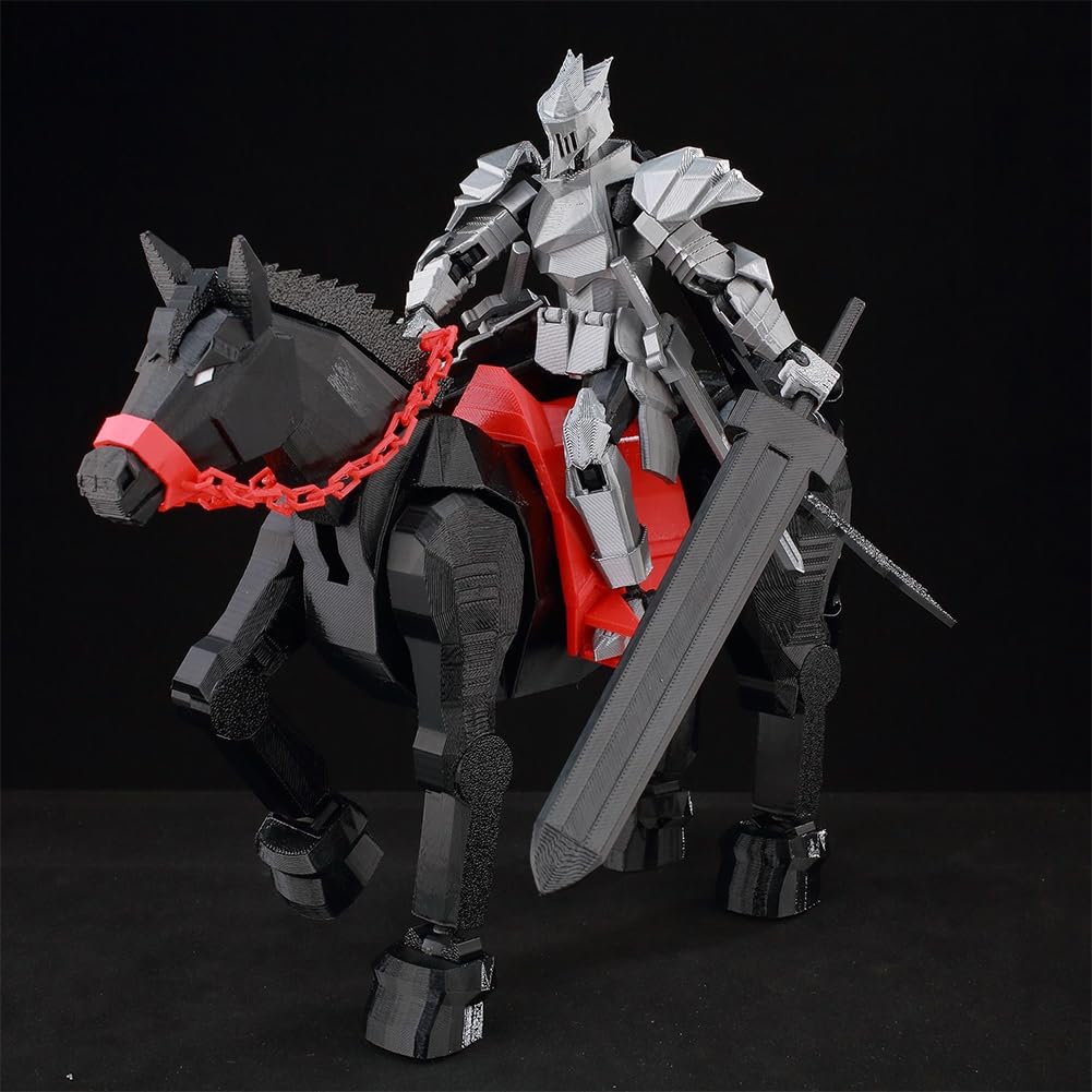 Zhongkaihua Kavallerie-Ritter-Figur, 3D-Druck, mittelalterlicher Stil, voll bewegliches Modell, 14 cm, Actionfiguren, Ornamente, Sammlung, Geschenke, dekorativ