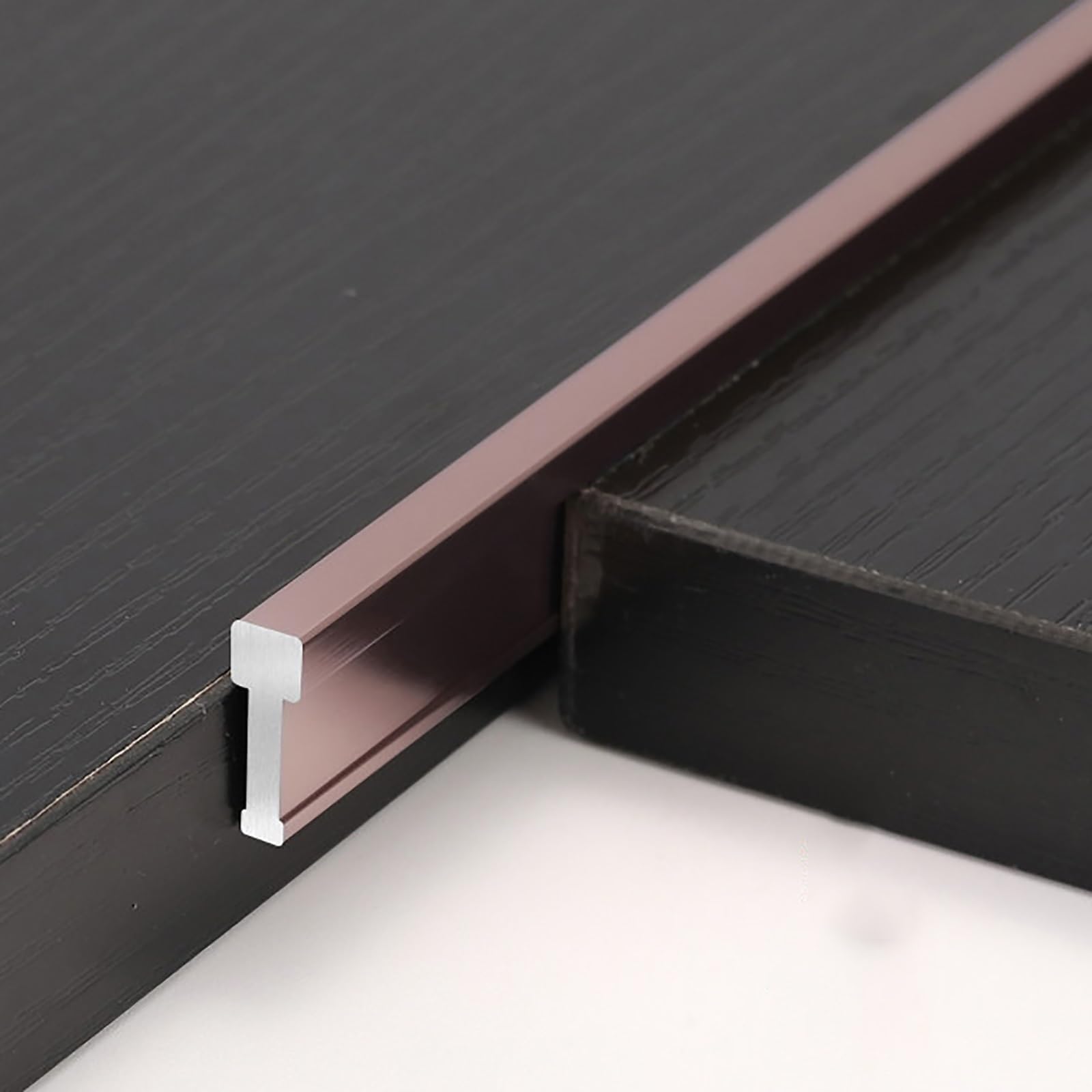 Floor Transition Strip, Home Decorative Threshold Edge Trim Strips, Wall Seam Decor Trims, Floor Divider for Joining Flooring Gaps; For home improvement, School, commercial(Pink,5mm/0.2in)
