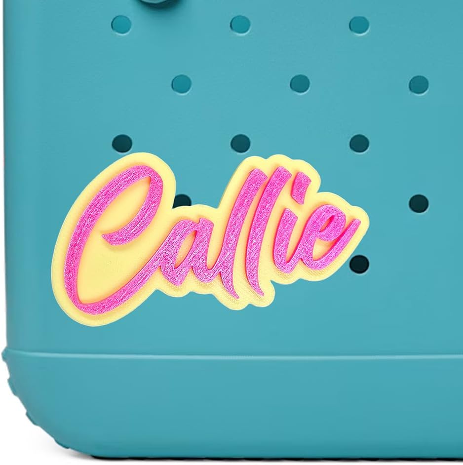 Iristy Custom name Charm Compatible with Bogg Bags and Simple Modern Bags