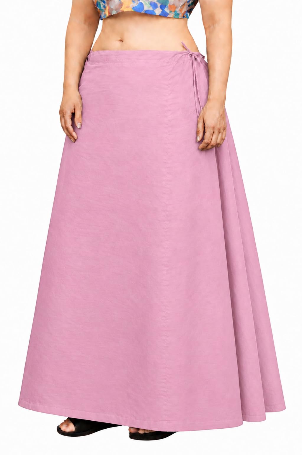 Pure Cotton Petticoat for Woman Saree | Adujastable Drawstring Waist-image-36