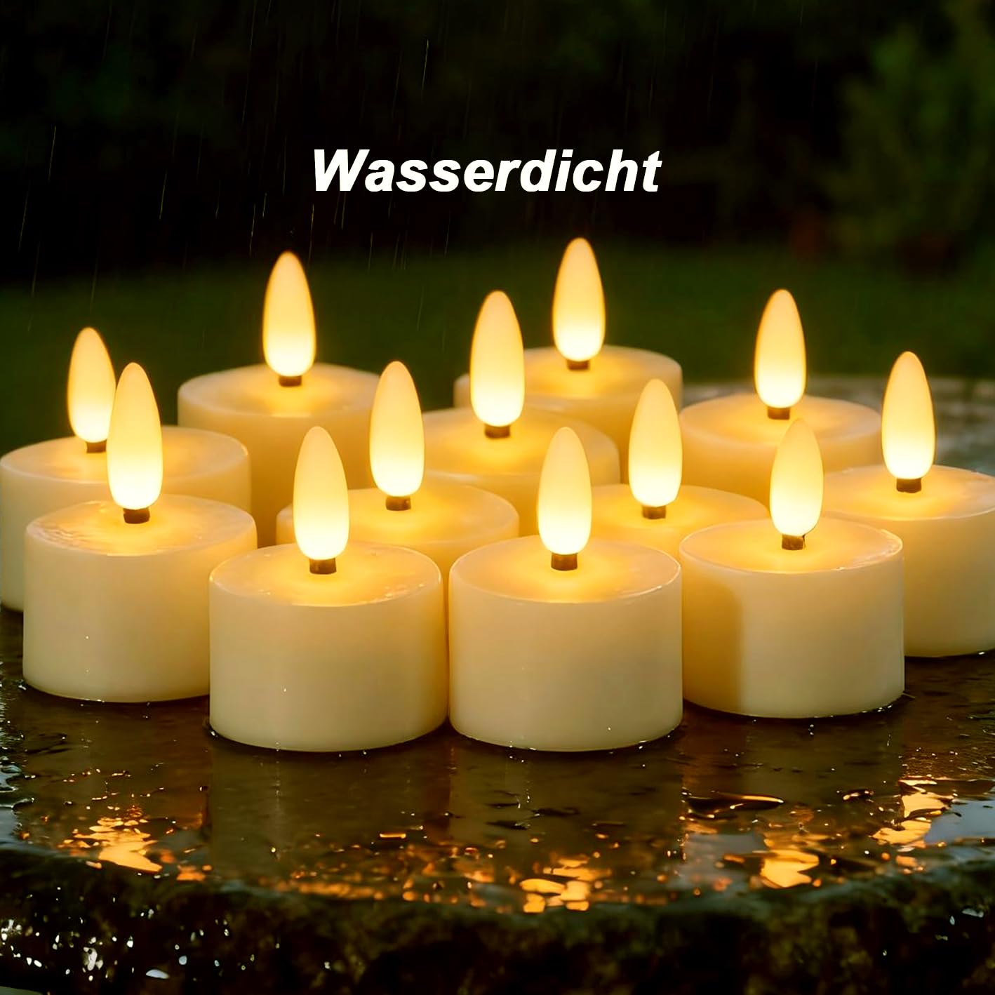 6x Flameless LED Candle Flickering Tea Lights Timer Remote Control Rechargeable | UK