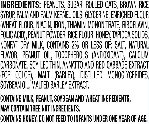 Jif Power Ups Stacked 3 Layer Flavored Granola Bar, Honey Peanut Butter, 30 Count