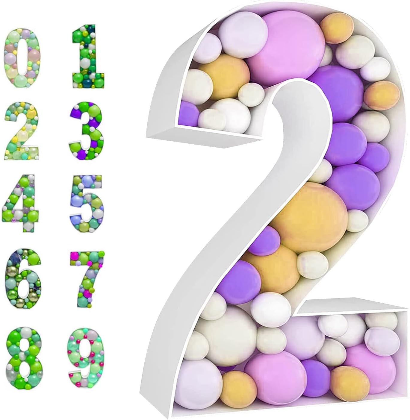4FT Marquee Numbers, Mosaic Numbers for Balloons Large
