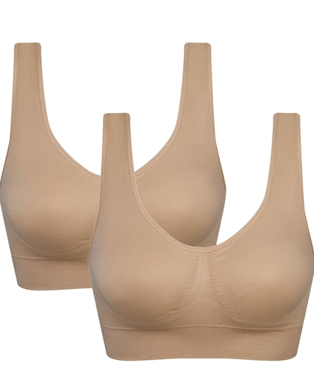 PBE Padded Comfort Bra Women Girls Crop Top Seamless Bralette Sleep Yoga Stretch Vest Wire Free