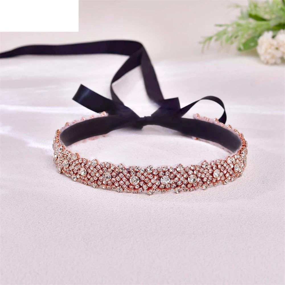 Cinturón largo de diamantes de imitación para boda, vestido formal, accesorios de cena, fiesta, mujer, cinturón de cinta para mujer