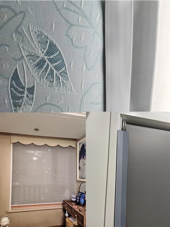 5m Blackout Side Channels, Samoprzylepne paski blokujące światło z PVC do żeletek, luki uszczelnienia i zmniejszenie przeciągów, łatwa instalacja Peel Stick dla sypialni i ścieżek wspomagających sen