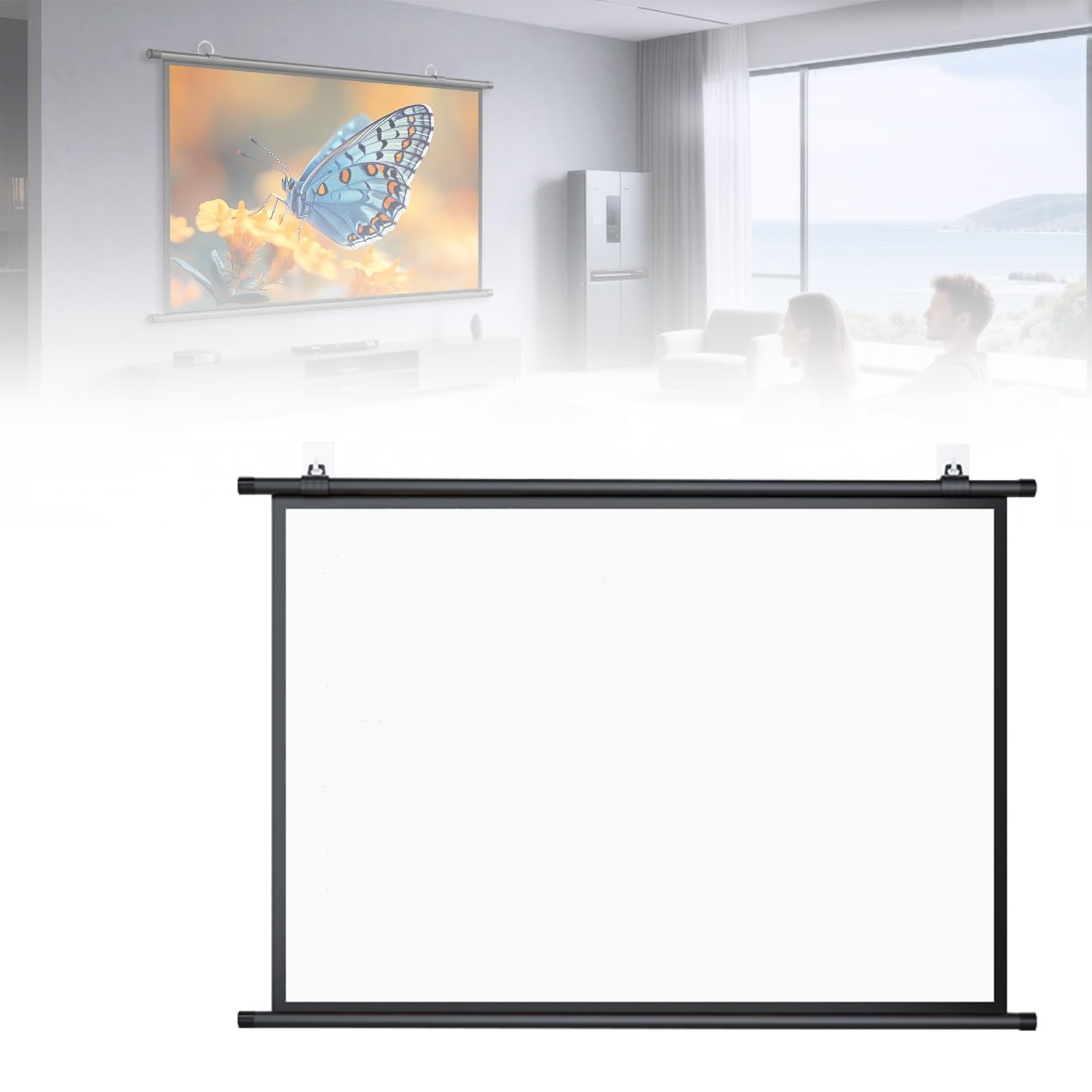 Telo Proiettore Home Theater, Schermi Portatili Antirughe Interni Esterni
