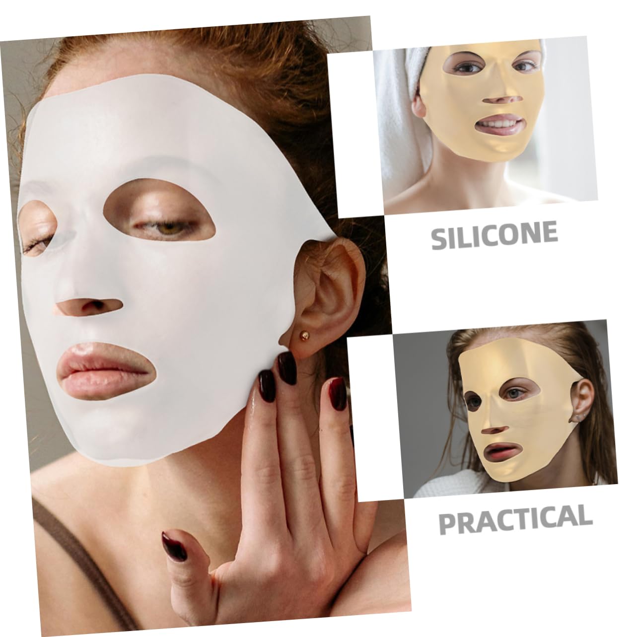Housoutil 24 Stk Feste Abdeckung Der Gesichtsmaske Wiederverwendbare -maskenhülle -gesichtsmaske Gesichtsmaskenabdeckung Feuchtigkeitsmaske Kieselgel 3d Kosmetik