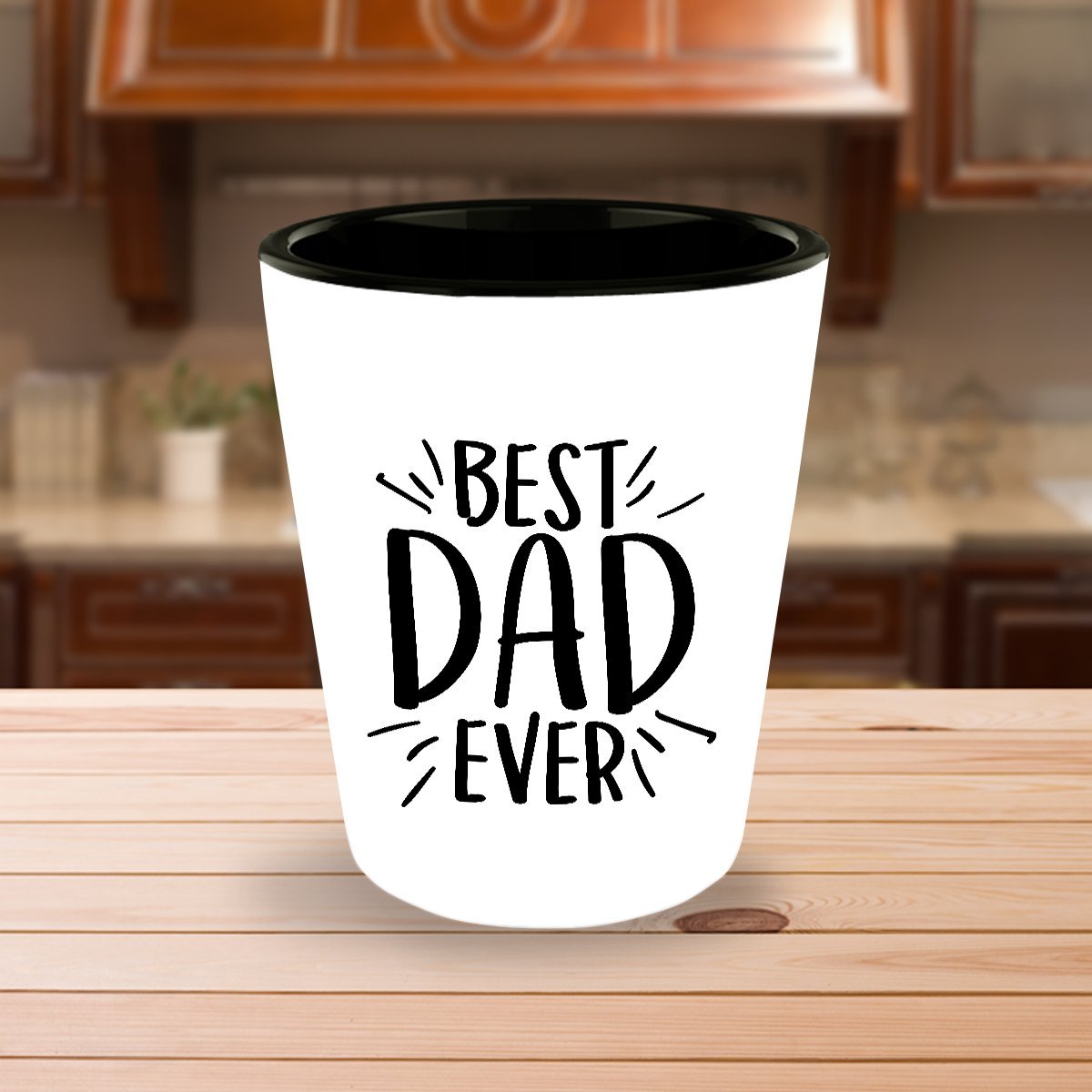 Valentine's Day Funny Gifts for Dad, Unique Gifts from Kids, Best Dad Ever Ceramic Shot Glass