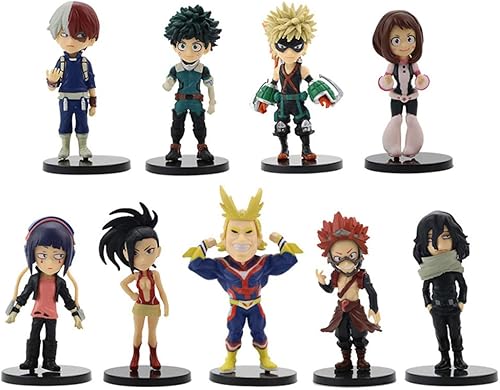 9 unids/set anime MHA modelo plástico decoración del hogar el mejor regalo para cumpleaños Navidad anime fans