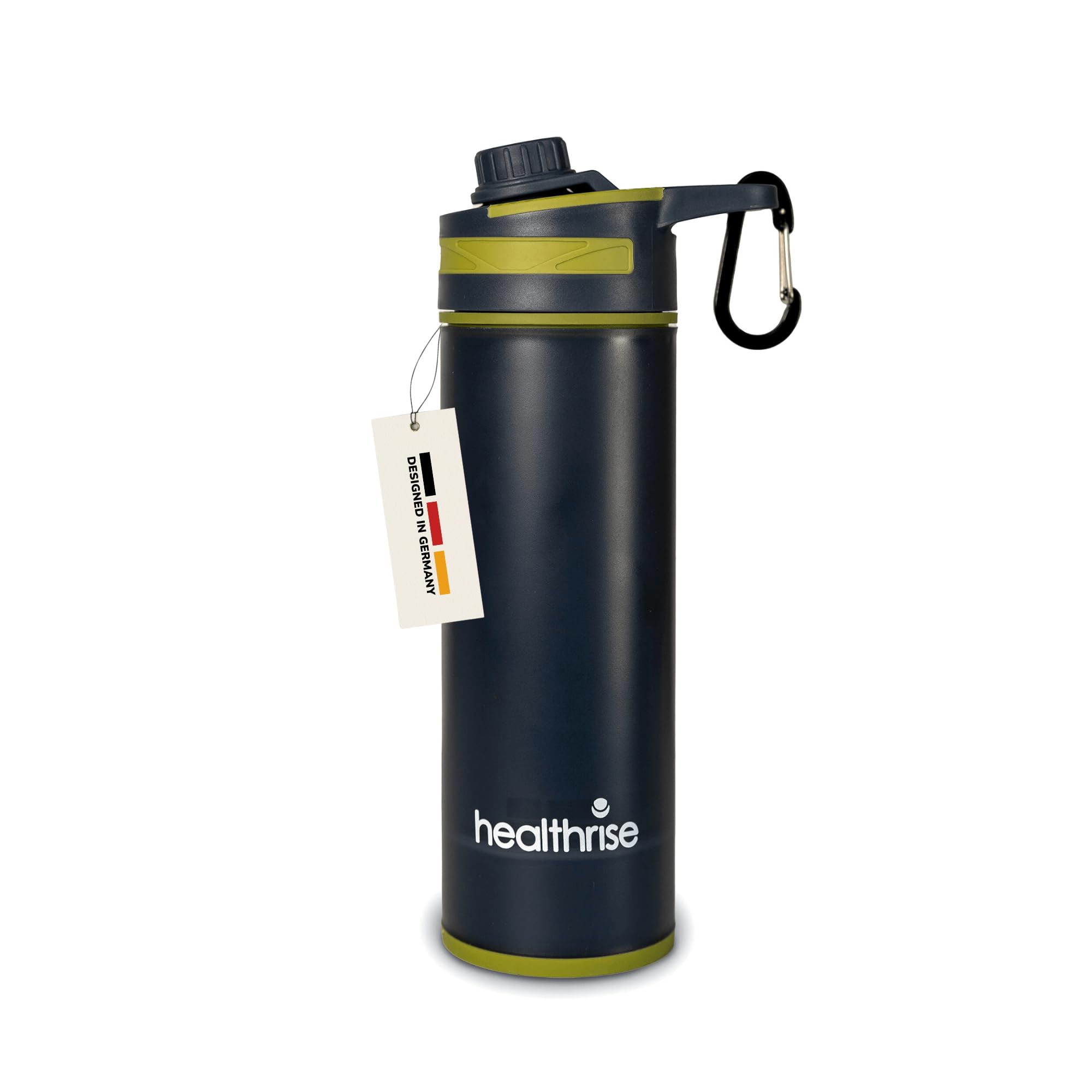 Health Rise 0,7L Outdoor Wasserfilterflasche – 99,99% Schadstoffentfernung – Hohlfaserfilter mit 1.500L Filterkapazität – Ideal für Camping, Wandern, Survival & Krisenvorsorge