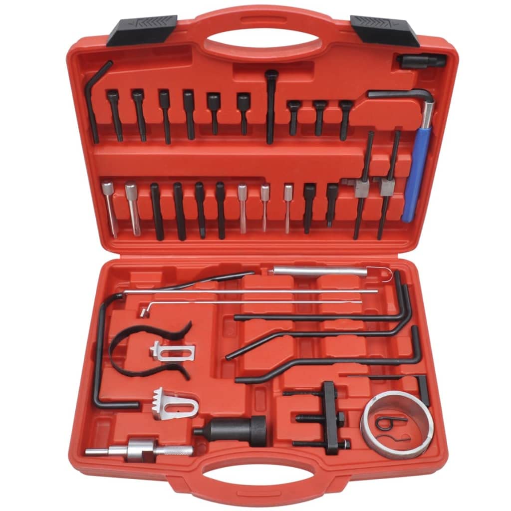 Mangloder - Juego de herramientas de correa dentada para motores diesel y gasolina para vehículos Citroën Peugeot, reparación de motores de combustible, maletines de herramientas, accesorios duraderos