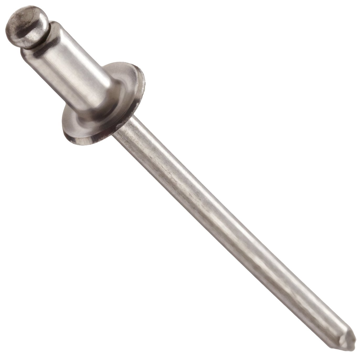 Stainless Steel Blind Rivet, Meets IFI Grade 51, 0.063"-0.125" Grip Range, 1/8" OD, 0.275" Length, #30 Drill Size (Pack of 100)