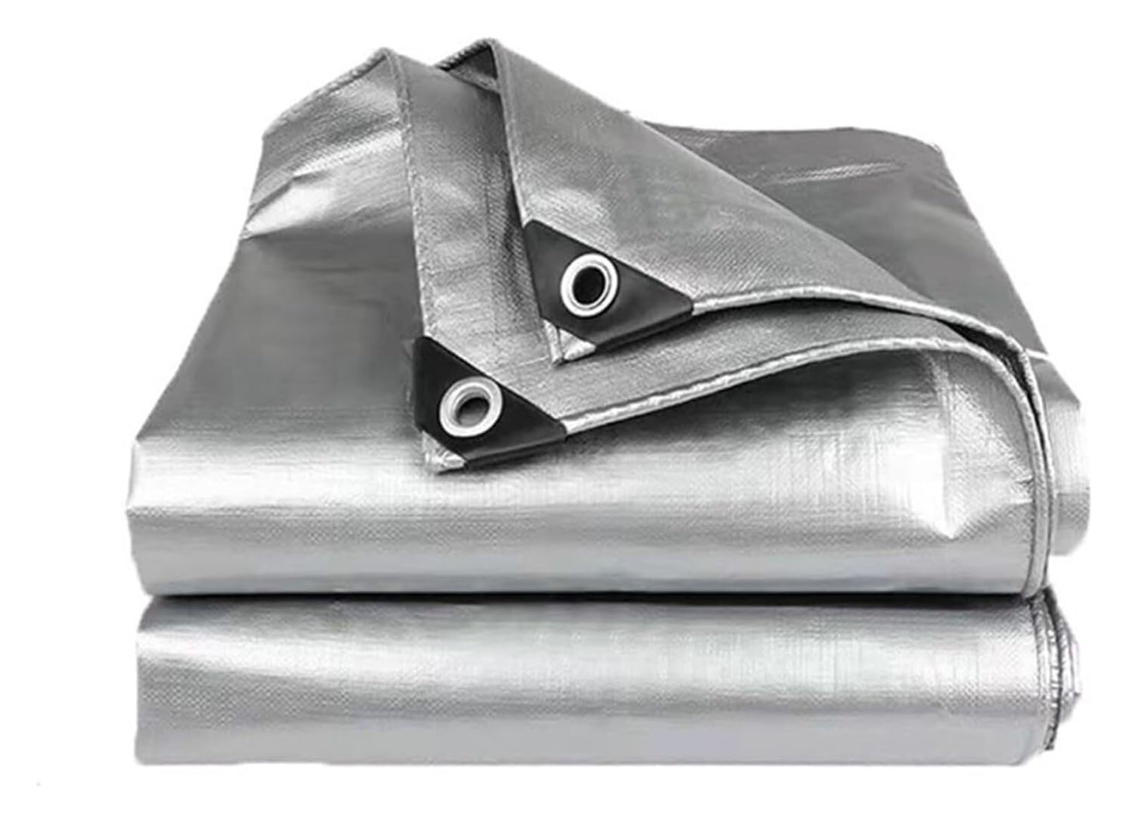 Camping tarpaulin, Rain Fly Tarp 0.32mm PE Tarpaulin Multicolor Multiple Sizes(Silversilver,4x4m)