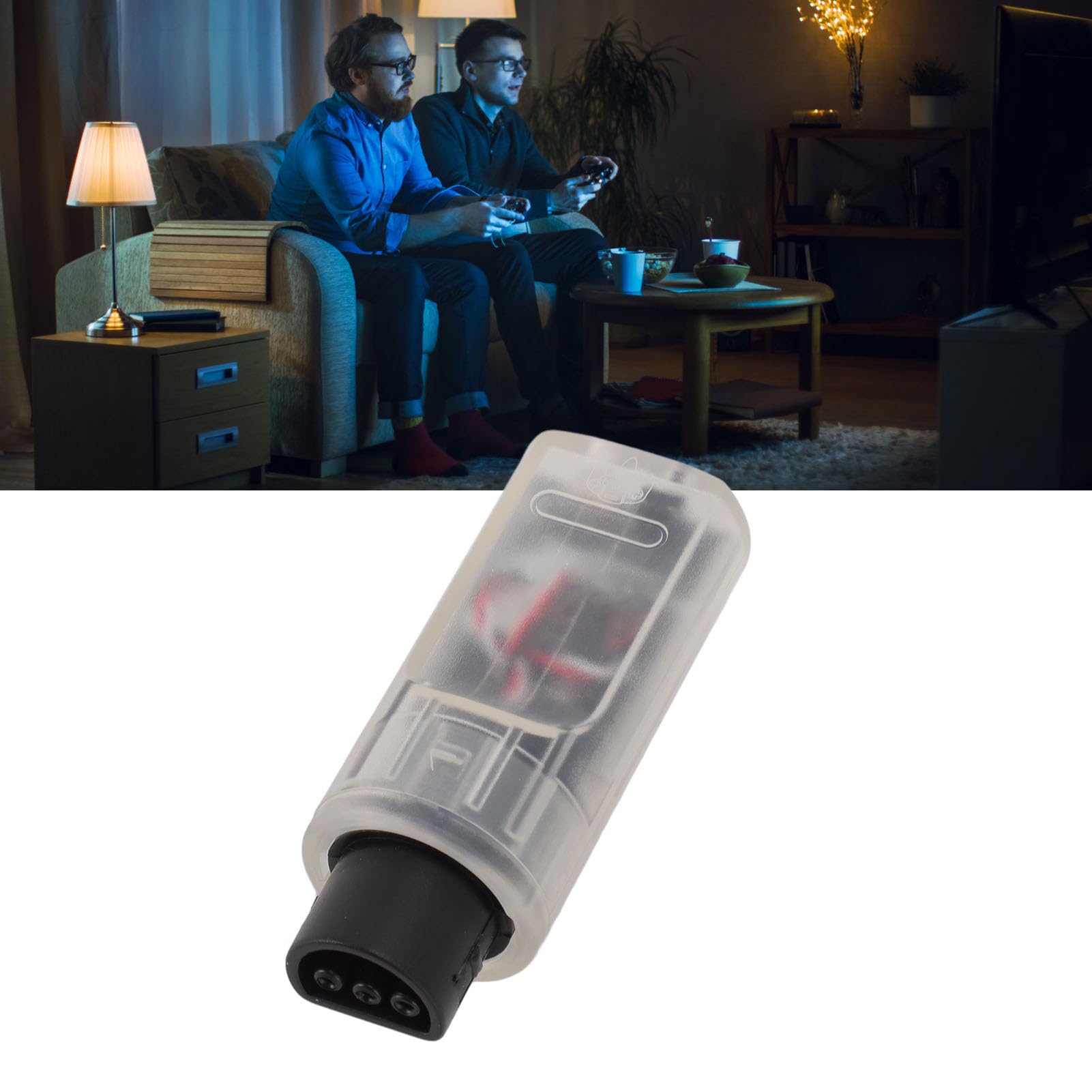 Kabelloser Multiplayer Controller Adapter für N64 Konsole, Geringe Latenz, Einfache Konfiguration, Series X S (Transparentes Weiß)