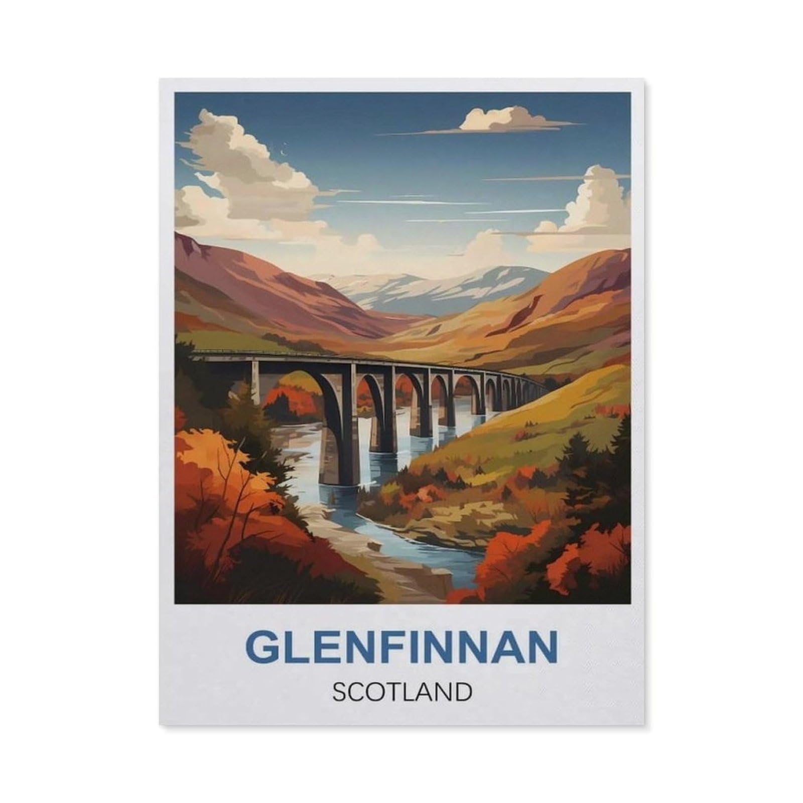 BEAYODKP 5D DIY Diamond Painting kit，Glenfinnan Scotland（30x40cm）