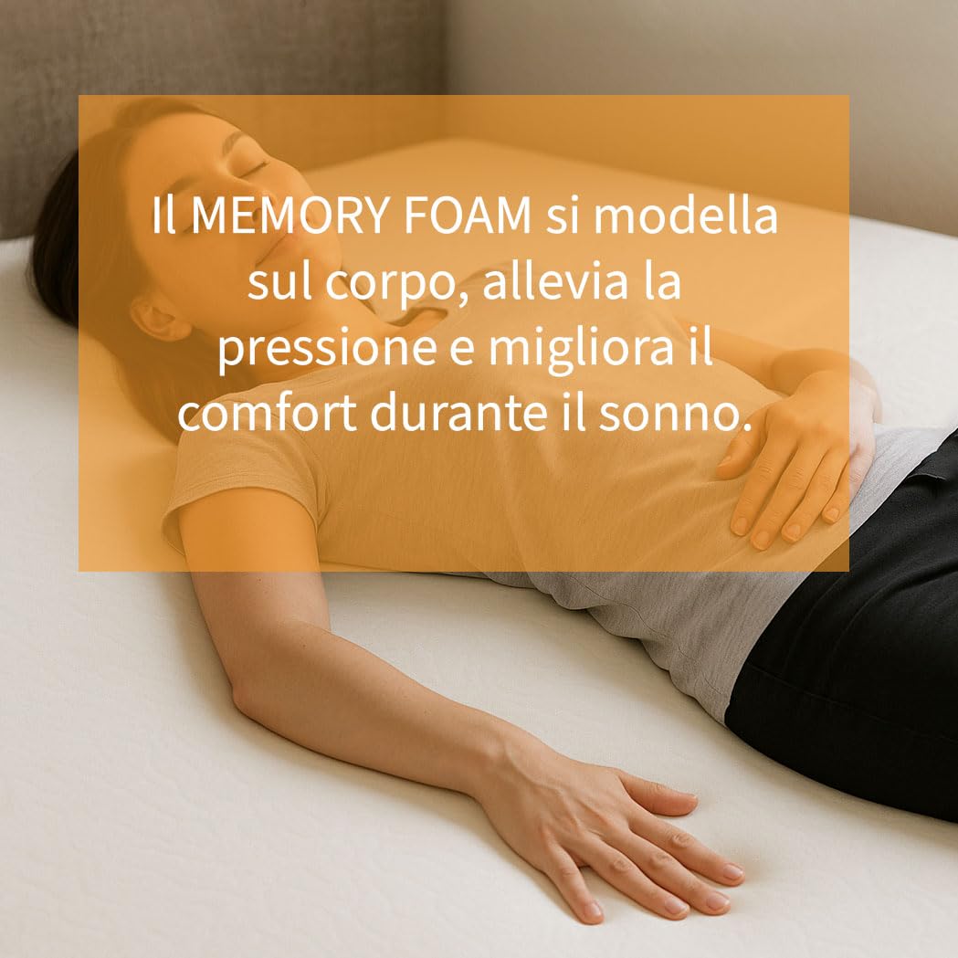 Comfy Line - Matras voor Frans bed, 120 x 195 cm, hoogte 25 cm, 7 zones, orthopedisch, hoes van fris en ademend katoen, gemaakt in Italië