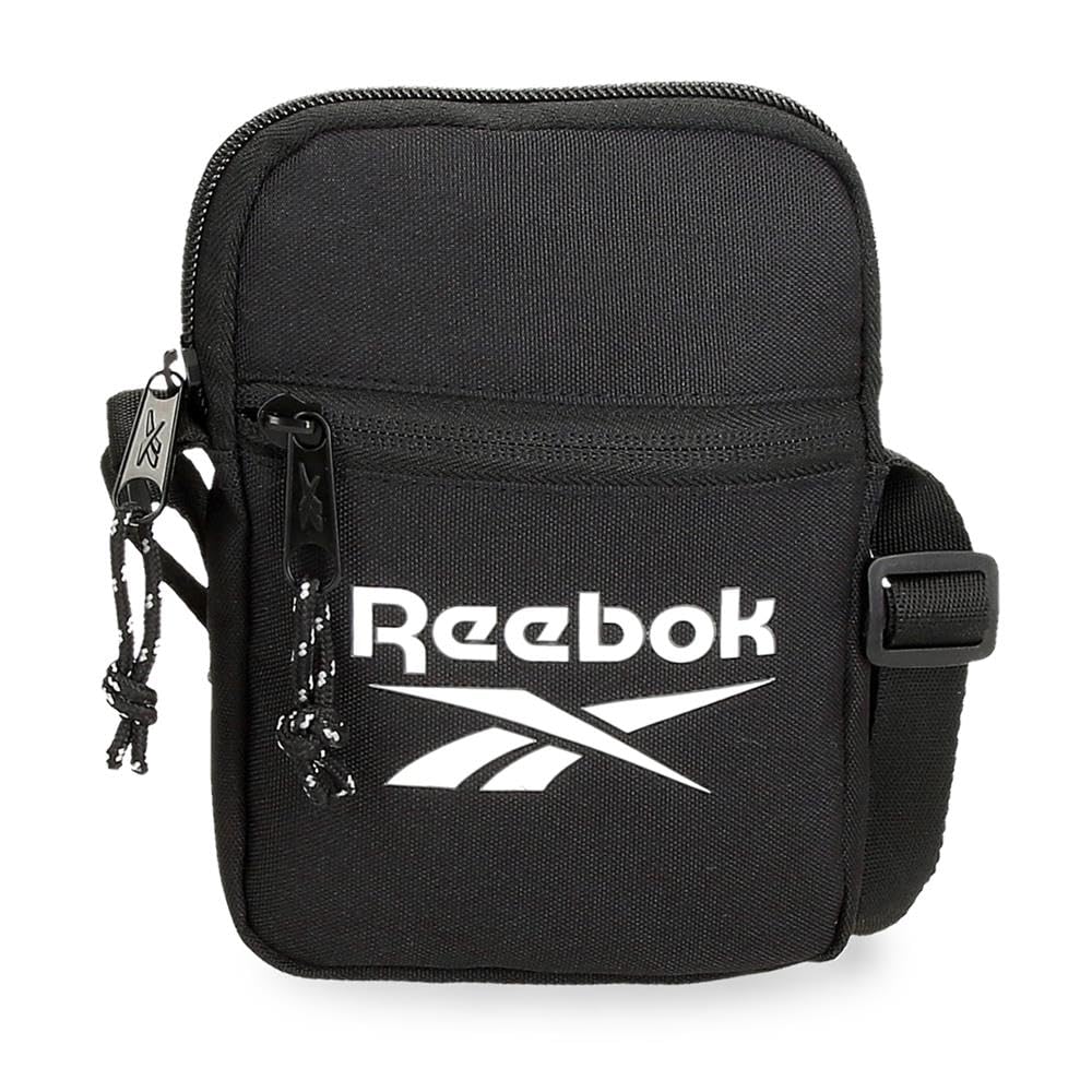 Reebok Carson Small Black Shoulder Bag, 12 x 17 x 2.5 cm, Polyester, by Joumma Bags