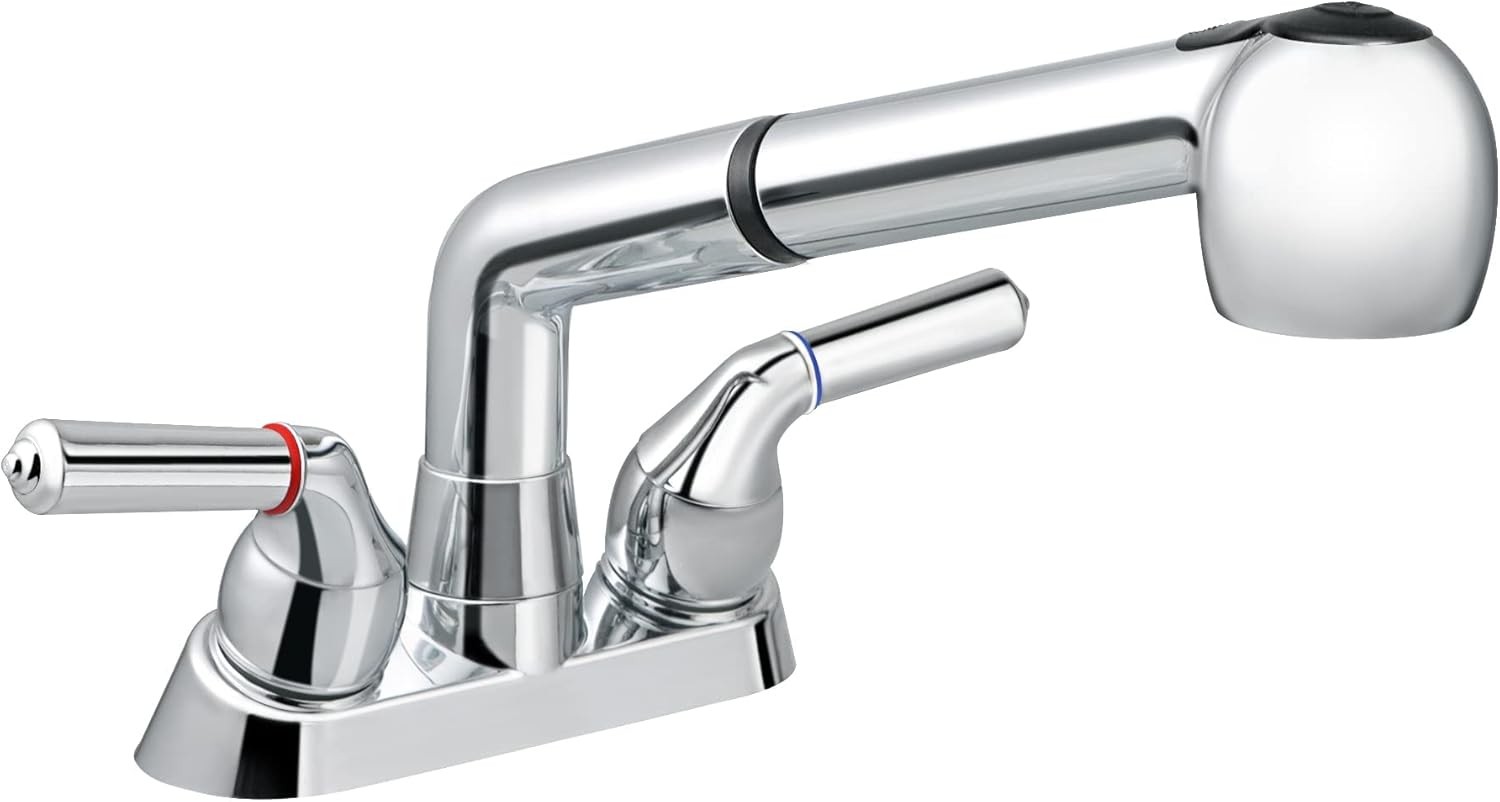Utility Sink Faucet with Sprayer, Laundry Room Faucet with Pull Out